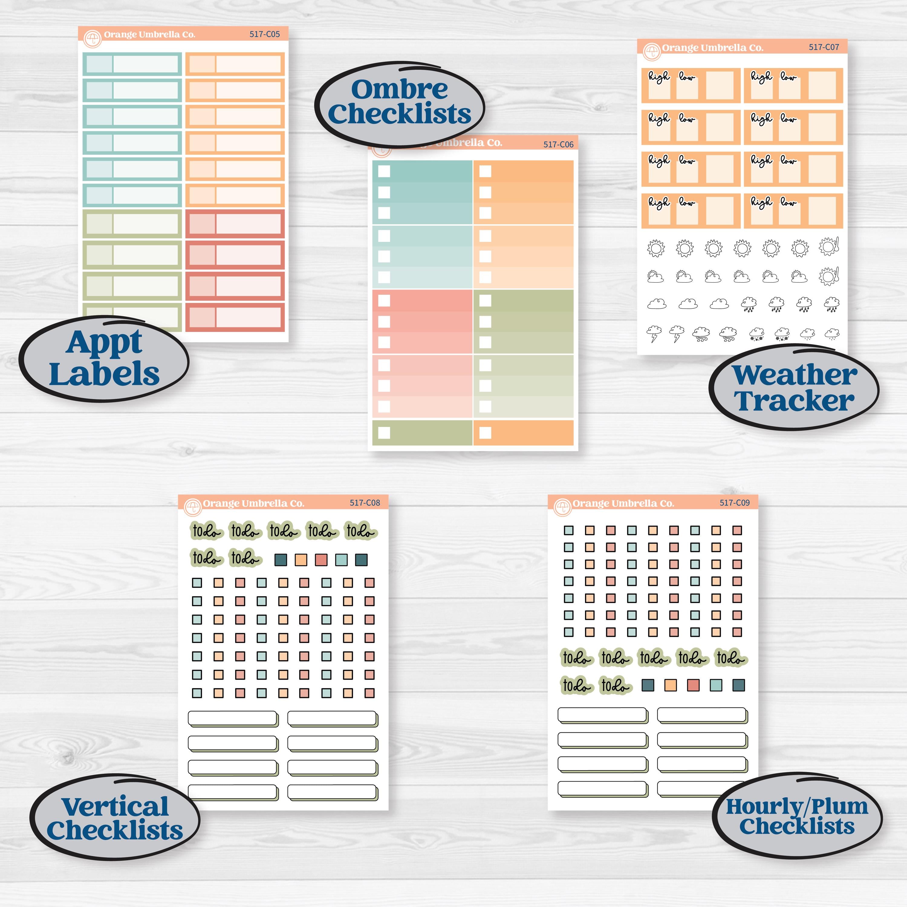 Easter Spring Kit | Weekly Add-On Labels Planner Stickers | Easter Basket | KIT-517-C