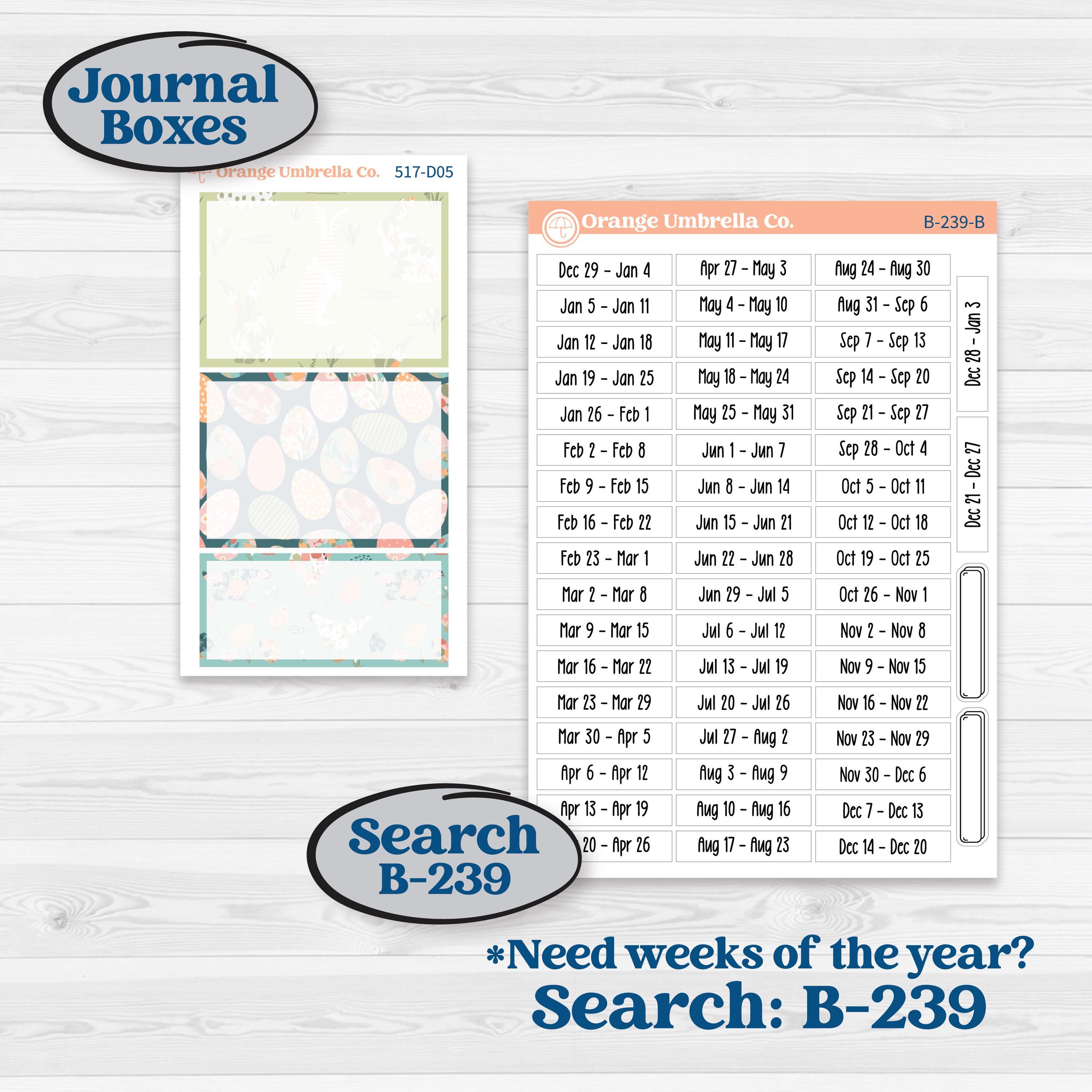 Easter Spring Kit | Journaling or Scrapbooking Kit | Creative Junk Journal Planner Stickers | Easter Basket | KIT-517-D