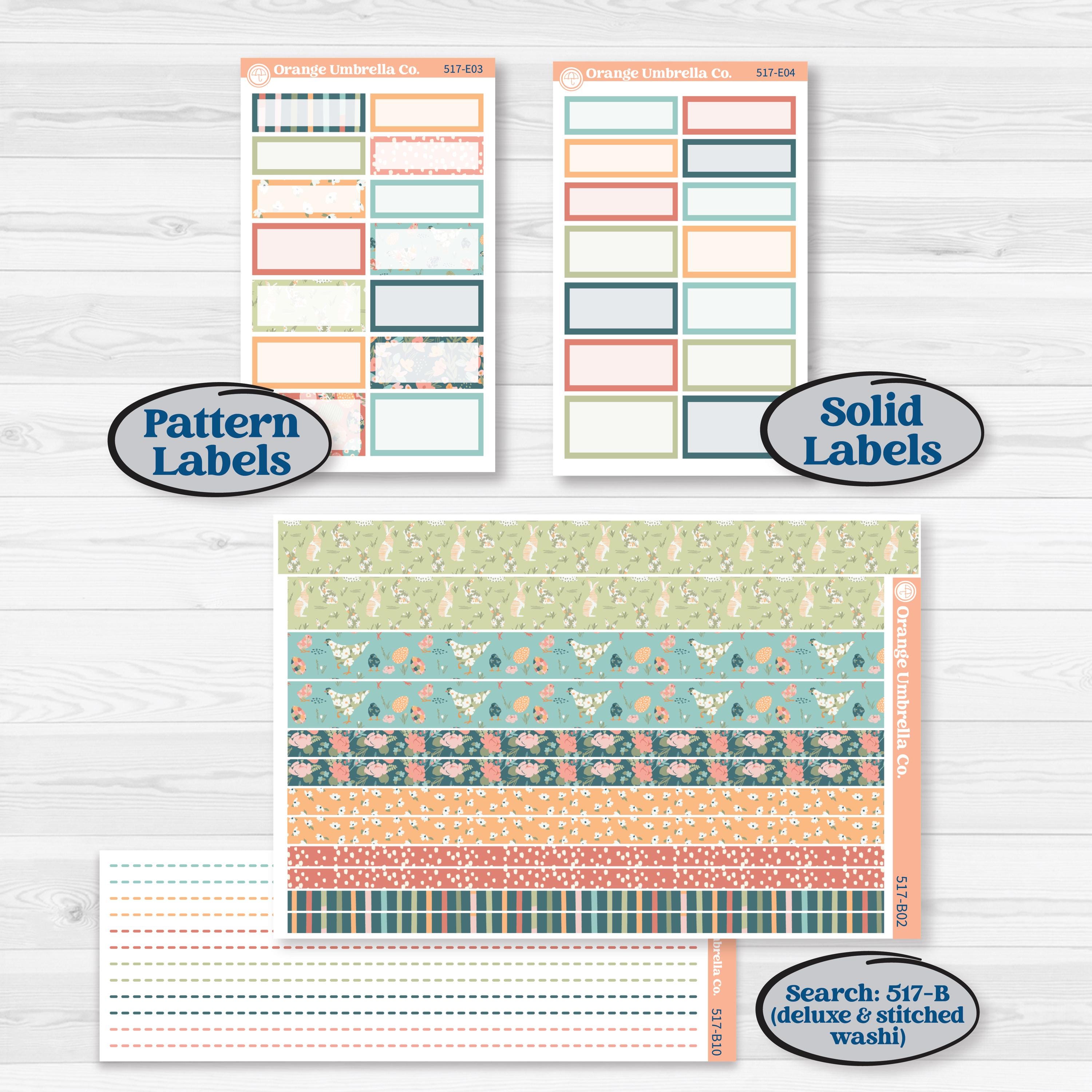 Easter Spring Kit | Hobonichi Cousin Weekly & Daily Planner Kit Stickers | Easter Basket | KIT-517-E