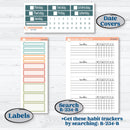 Easter Spring Kit | Plum Vertical Priorities 7x9 Planner Stickers | Easter Basket | KIT-517-H