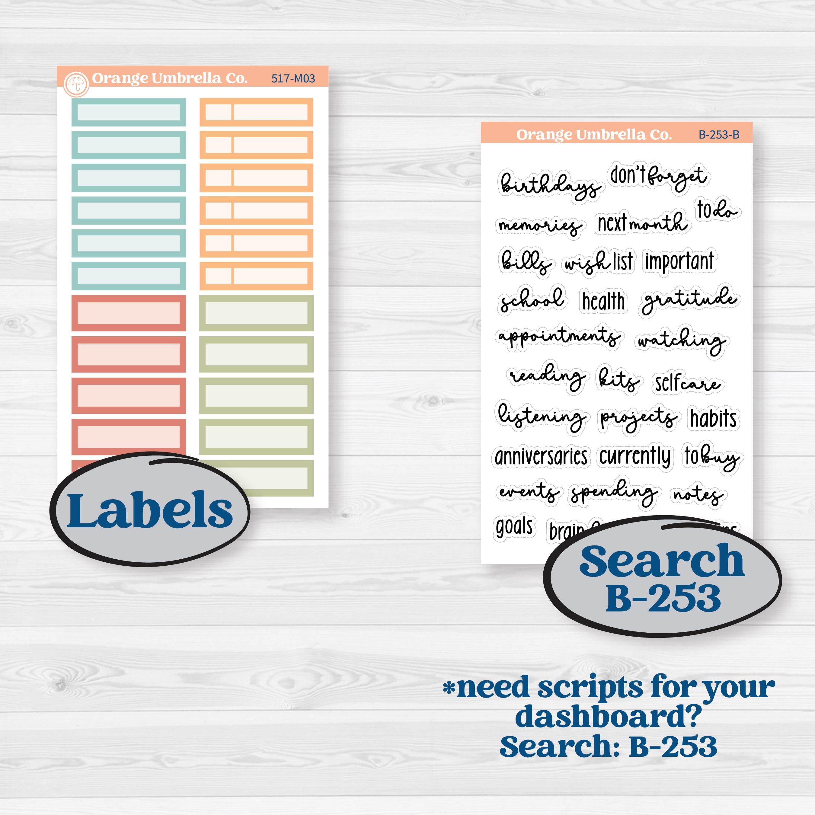 Easter Spring Kit | A5 Erin Condren Monthly & Productivity Dashboard Stickers | Easter Basket | KIT-517-M