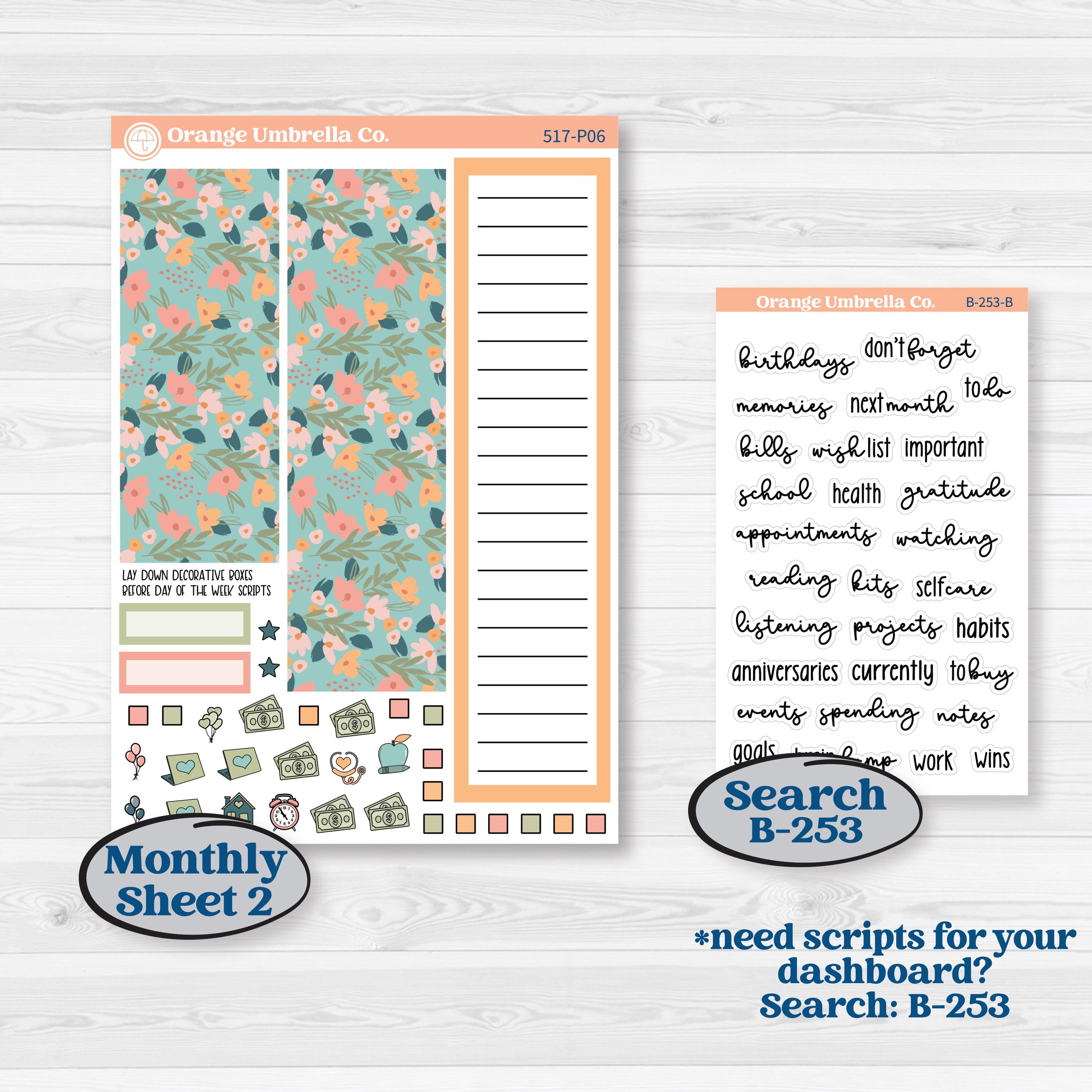 Easter Spring Kit | A5 Plum Monthly & Dashboard Planner Stickers | Easter Basket | KIT-517-P