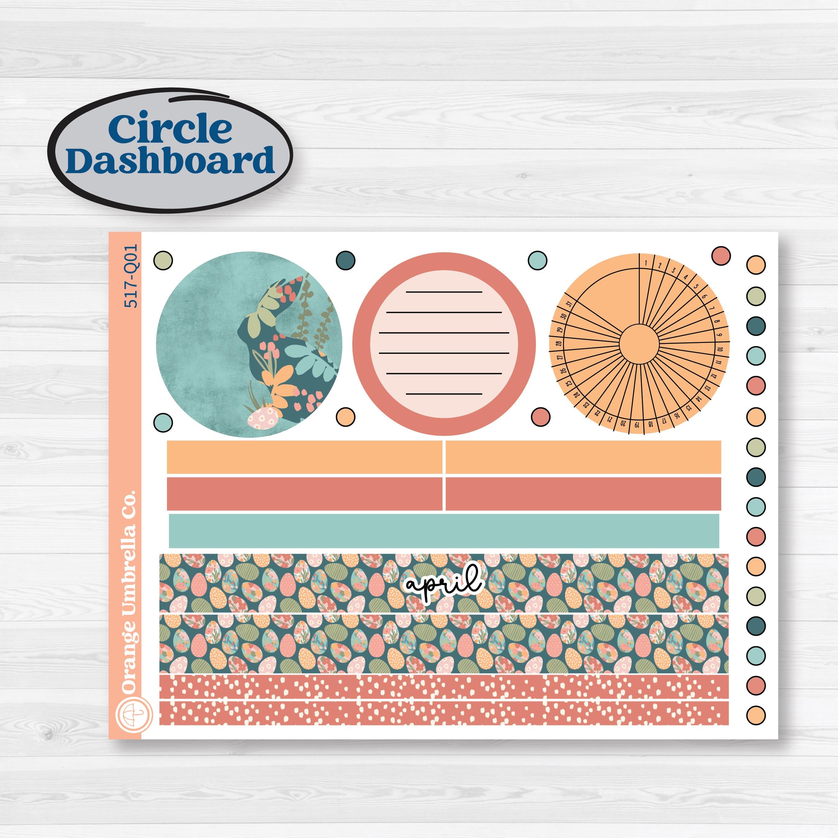 Easter Spring Kit | 7x9 Plum Monthly & Dashboard Planner Stickers | Easter Basket | KIT-517-Q