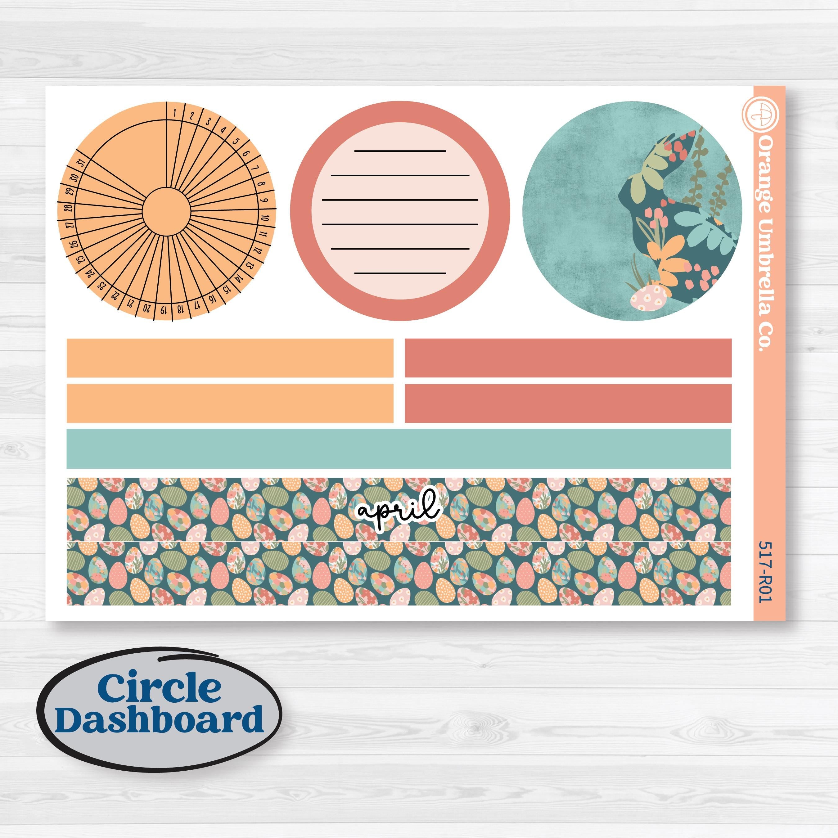 Easter Spring Kit | 8.5x11 Plum Monthly & Dashboard Planner Stickers | Easter Basket | KIT-517-R