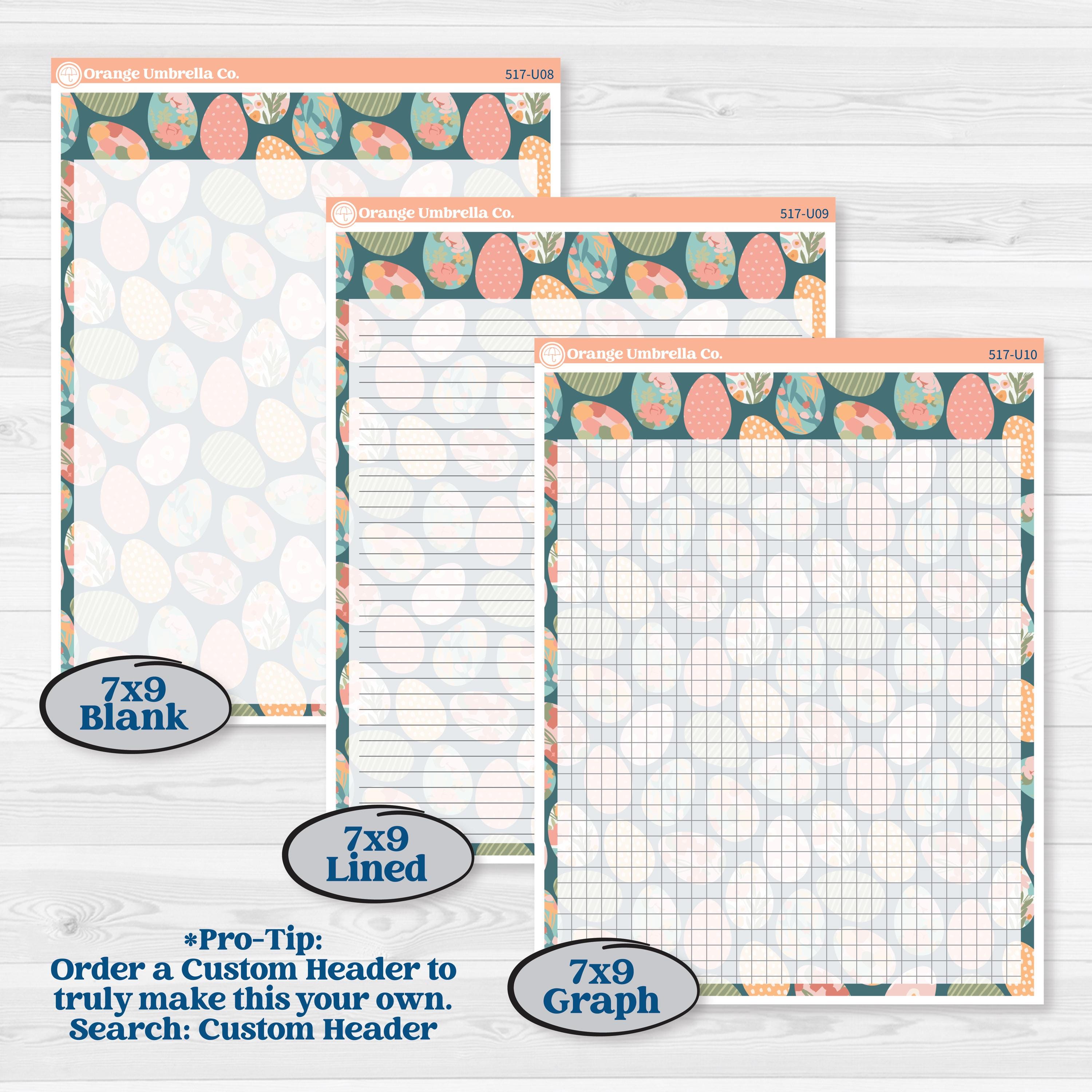 Easter Spring Kit | A5 or 7x9 Create Your Own Monthly Dashboard Universal | Monthly & Reading Log Stickers | Easter Basket | KIT-517-U