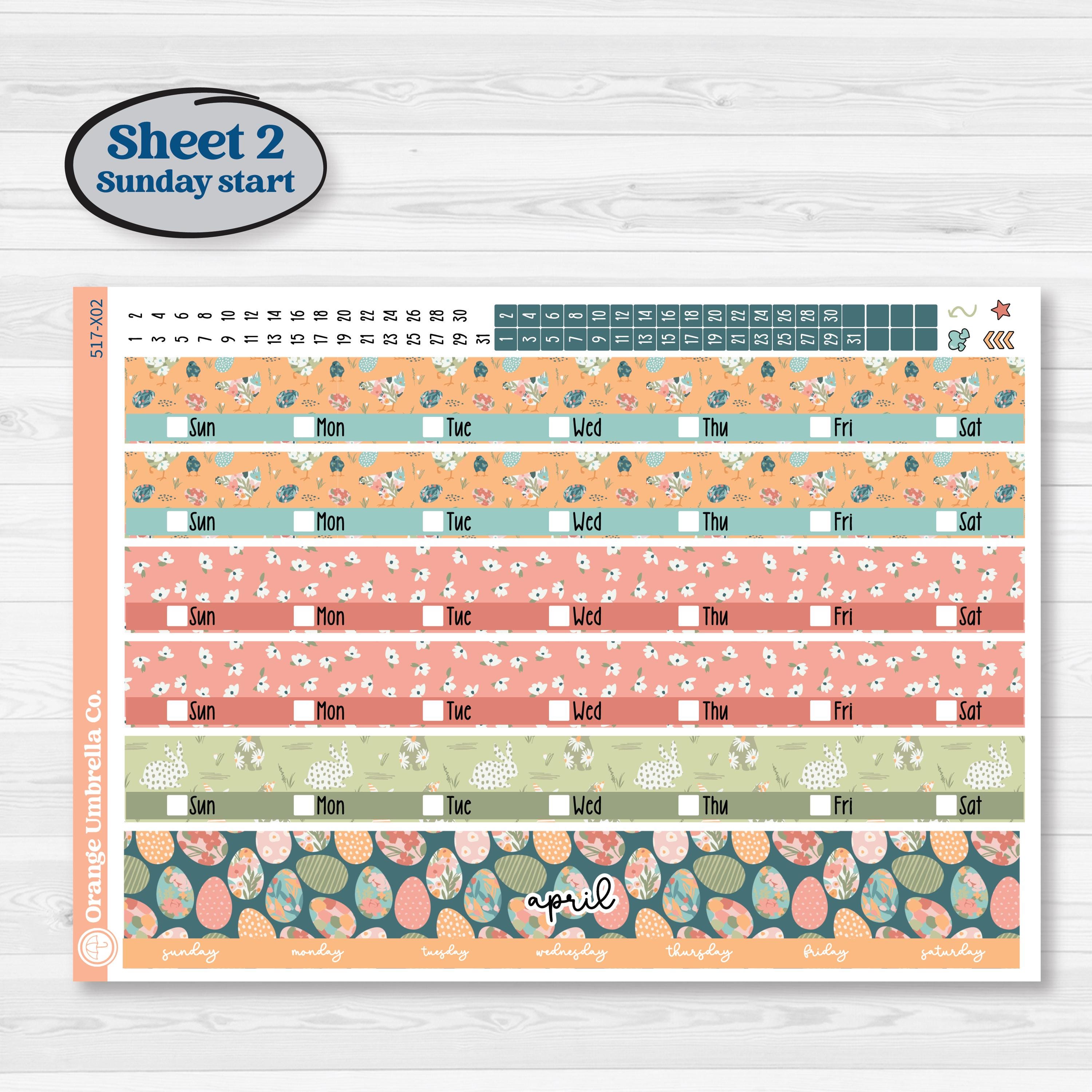 Easter Spring Kit | Laurel Denise Jo Large Planner Stickers | Easter Basket | KIT-517-X