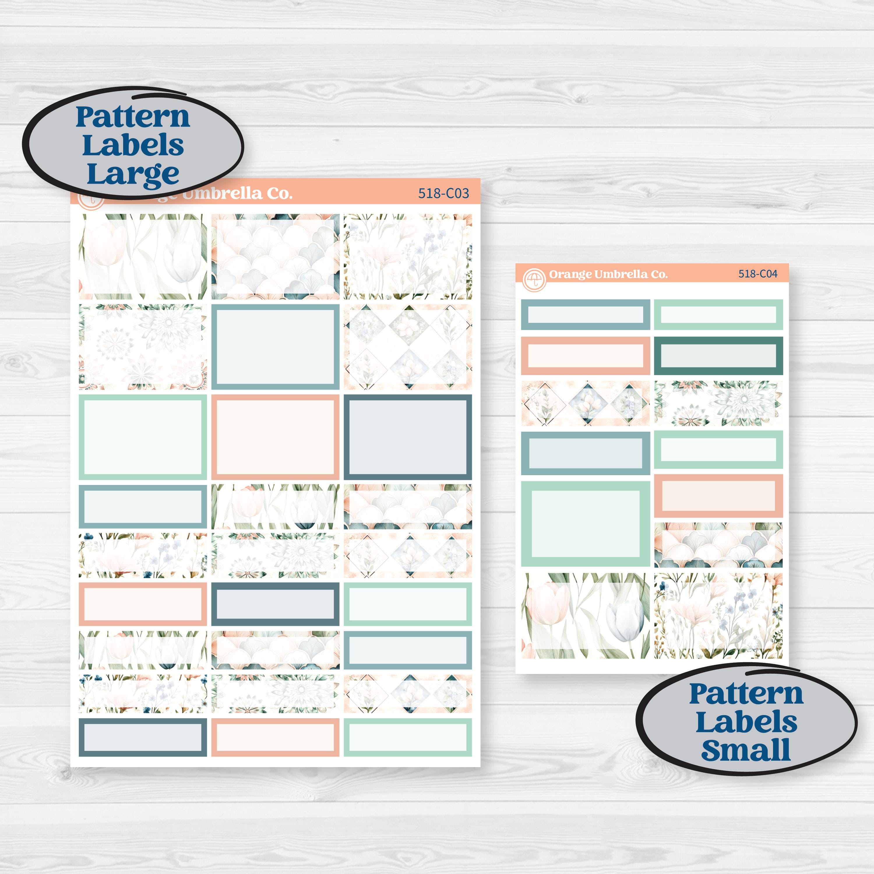 Spring Floral Kit | Weekly Add-On Labels Planner Kit Stickers | Garden Oasis | KIT-518-C