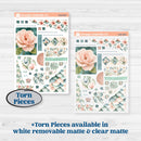 Spring Floral Kit | Journaling or Scrapbooking Kit | Creative Junk Journal Planner Stickers | Garden Oasis | KIT-518-D