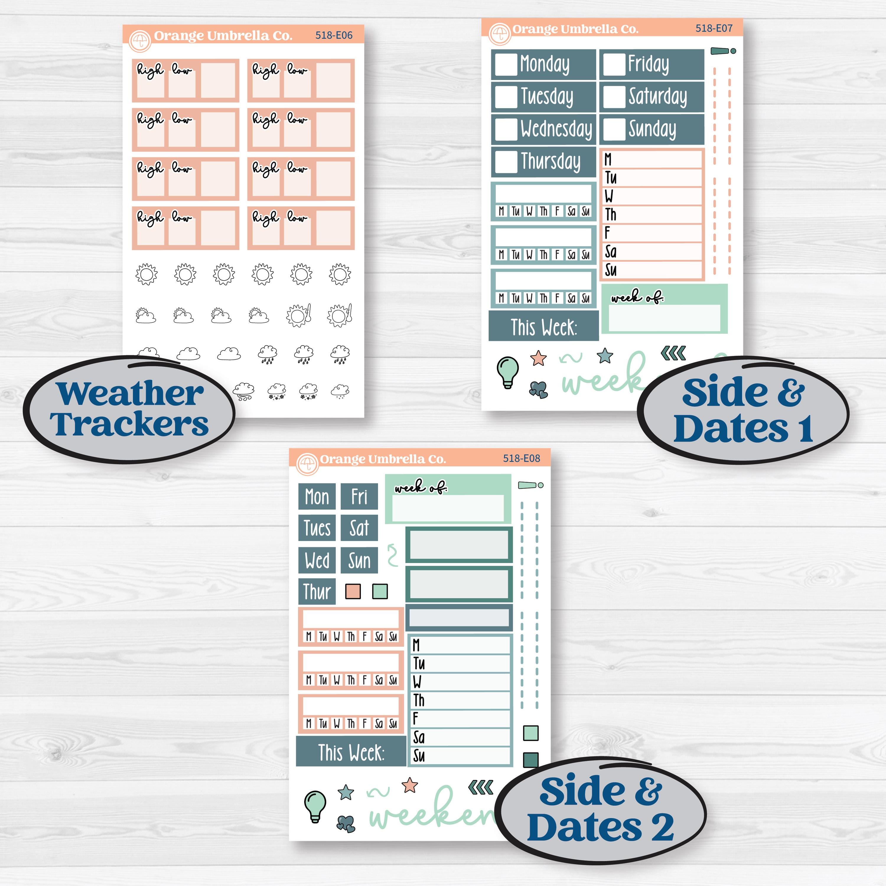 Spring Floral Kit | Hobonichi Cousin Weekly & Daily Planner Kit Stickers | Garden Oasis | KIT-518-E