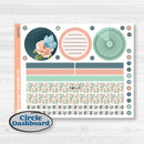 Spring Floral Kit | 7x9 Plum Monthly & Dashboard Planner Kit Stickers | Garden Oasis | KIT-518-Q