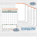 Spring Floral Kit | A5 or 7x9 Create Your Own Monthly Dashboard Universal | Monthly & Reading Log Stickers | Garden Oasis | KIT-518-U