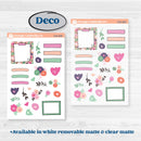 Bright Florals | Weekly Sticker Kit for Vertical Planners like Erin Condren | Bitty Blooms | KIT-519-A