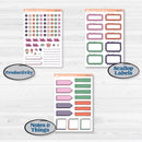 Bright Florals | Weekly Add-On Labels Planner Kit Stickers | Bitty Blooms | KIT-519-C