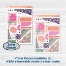 Bright Florals | Journaling or Scrapbooking Kit | Creative Junk Journal Planner Stickers | Bitty Blooms | KIT-519-D