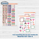 Bright Florals | Journaling or Scrapbooking Kit | Creative Junk Journal Planner Stickers | Bitty Blooms | KIT-519-D