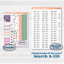 Bright Florals | Hobonichi Cousin Weekly & Daily Planner Kit Stickers | Bitty Blooms | KIT-519-E