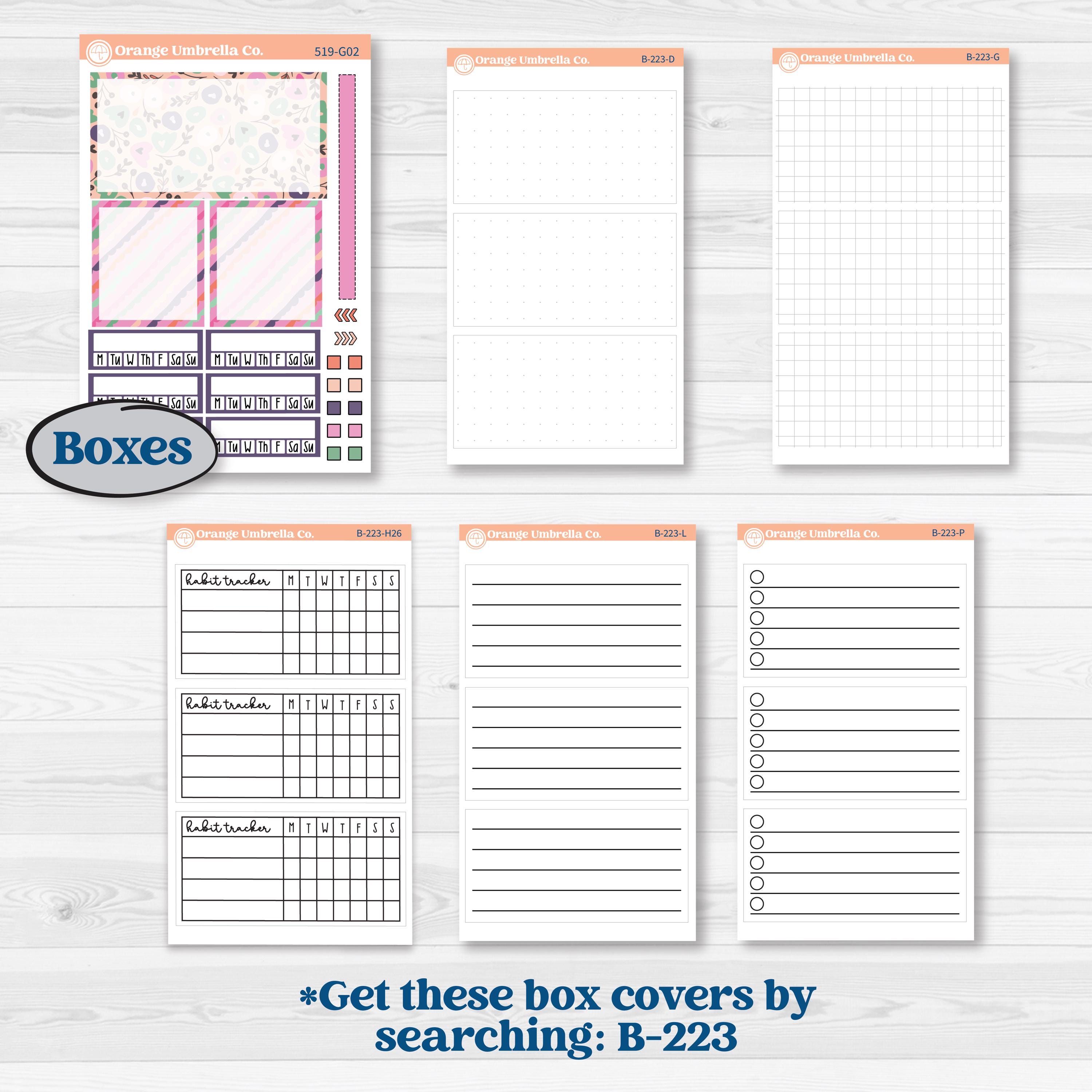 Bright Florals | Erin Condren Weekly Dashboard Planner Kit Stickers | Bitty Blooms | KIT-519-G