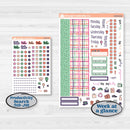 Bright Florals | 7x9 Erin Condren Daily Duo Planner Kit Stickers | Bitty Blooms | KIT-519-K