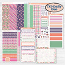 Bright Florals | 7x9 Erin Condren Daily Duo Planner Kit Stickers | Bitty Blooms | KIT-519-K