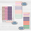 Bright Florals | 7x9 Plum Daily Planner Kit Stickers | Bitty Blooms | KIT-519-L