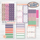 Bright Florals | 7x9 Plum Daily Planner Kit Stickers | Bitty Blooms | KIT-519-L