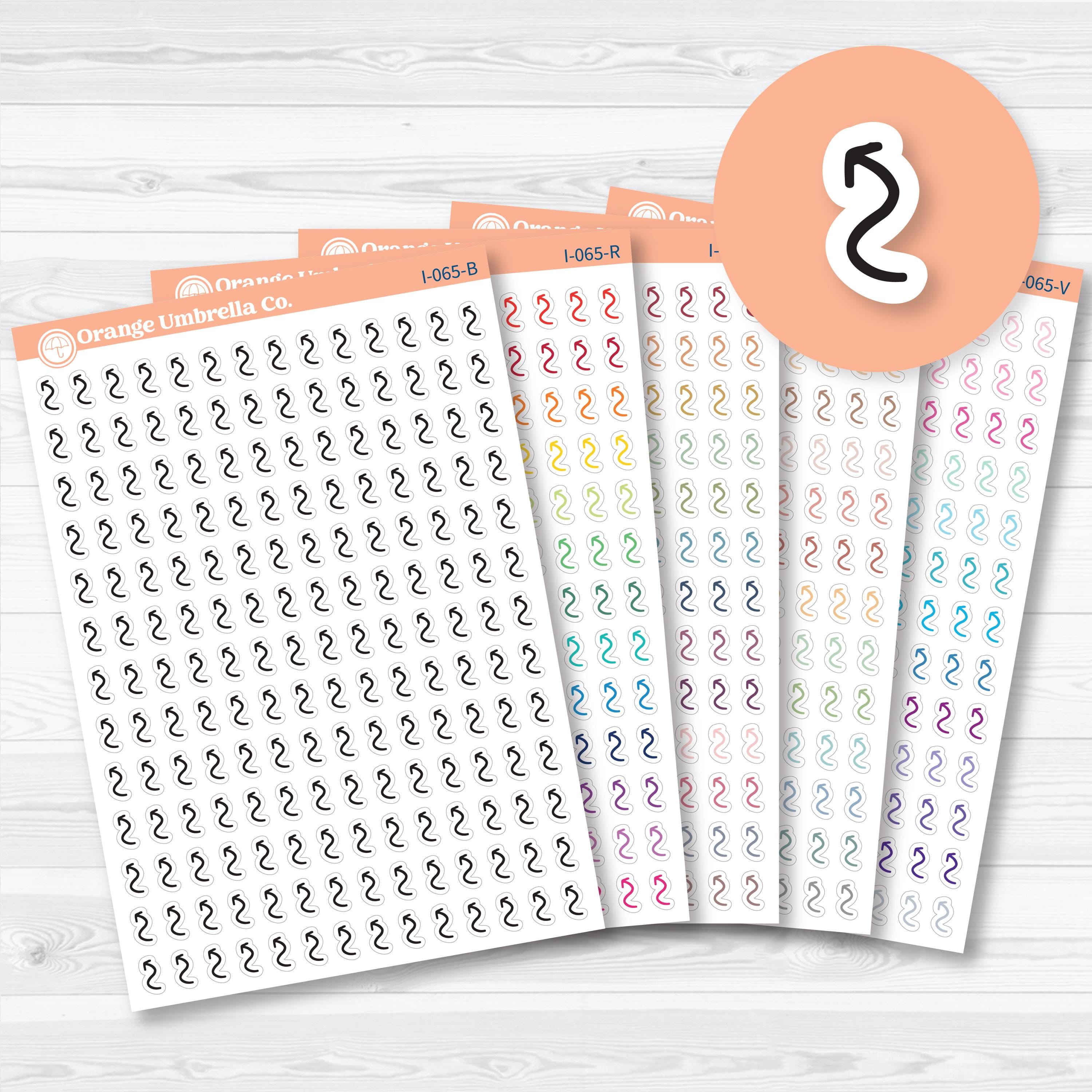 2026 micro arrow planner stickers on white matte paper for marking tasks and notes