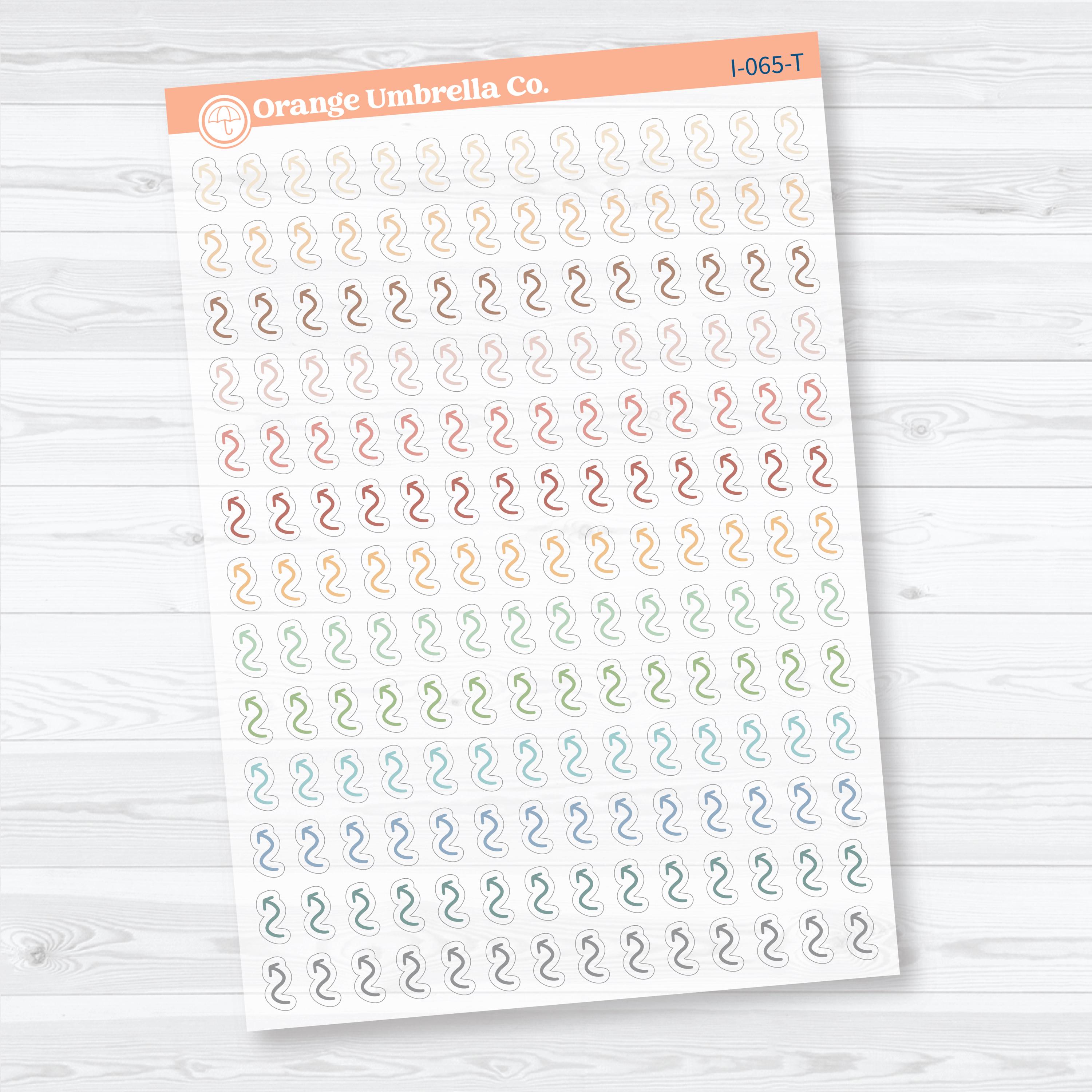 2026 Micro Arrow Icons | Clear Matte Planner Stickers | I-065-CM