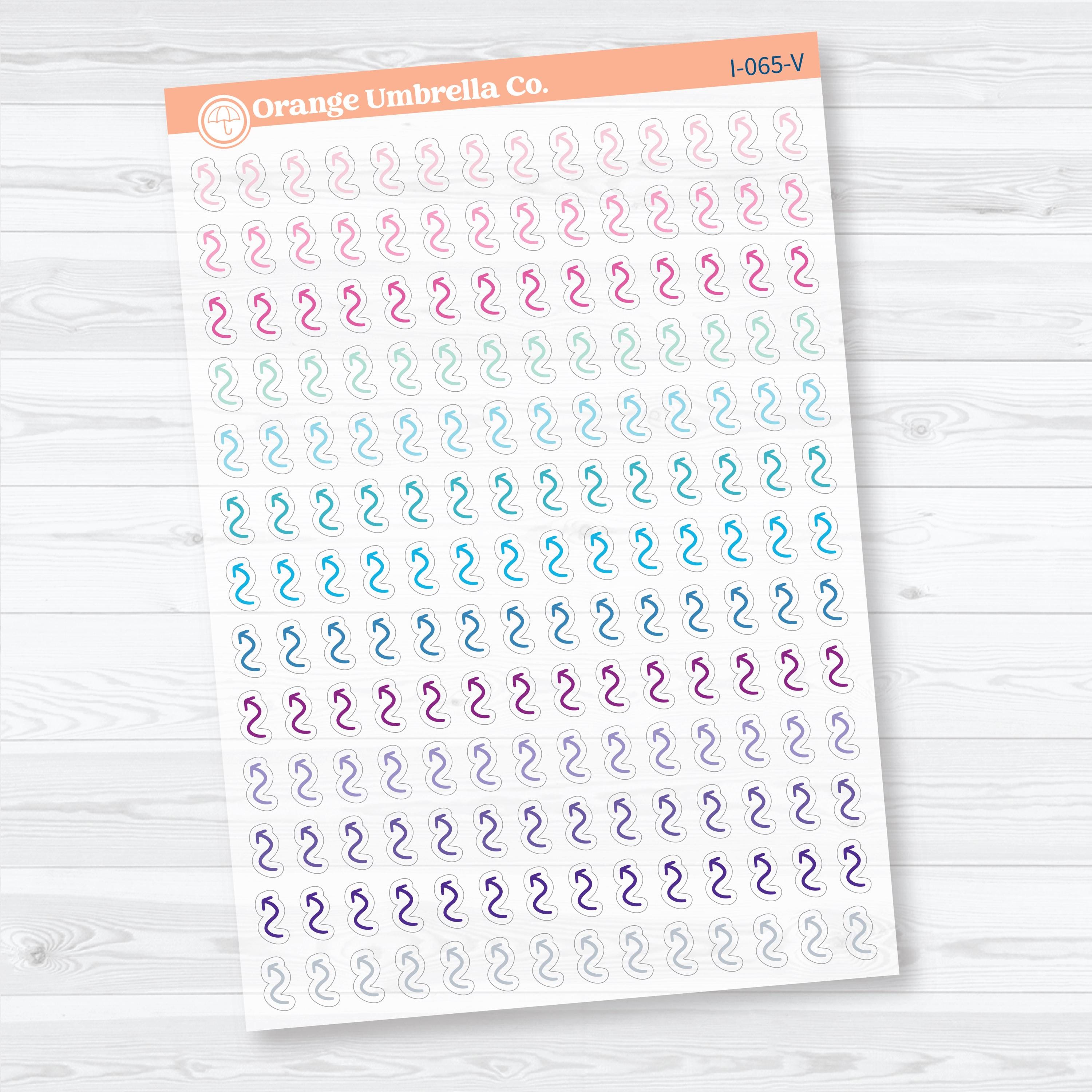 2026 Micro Arrow Icons | Clear Matte Planner Stickers | I-065-CM
