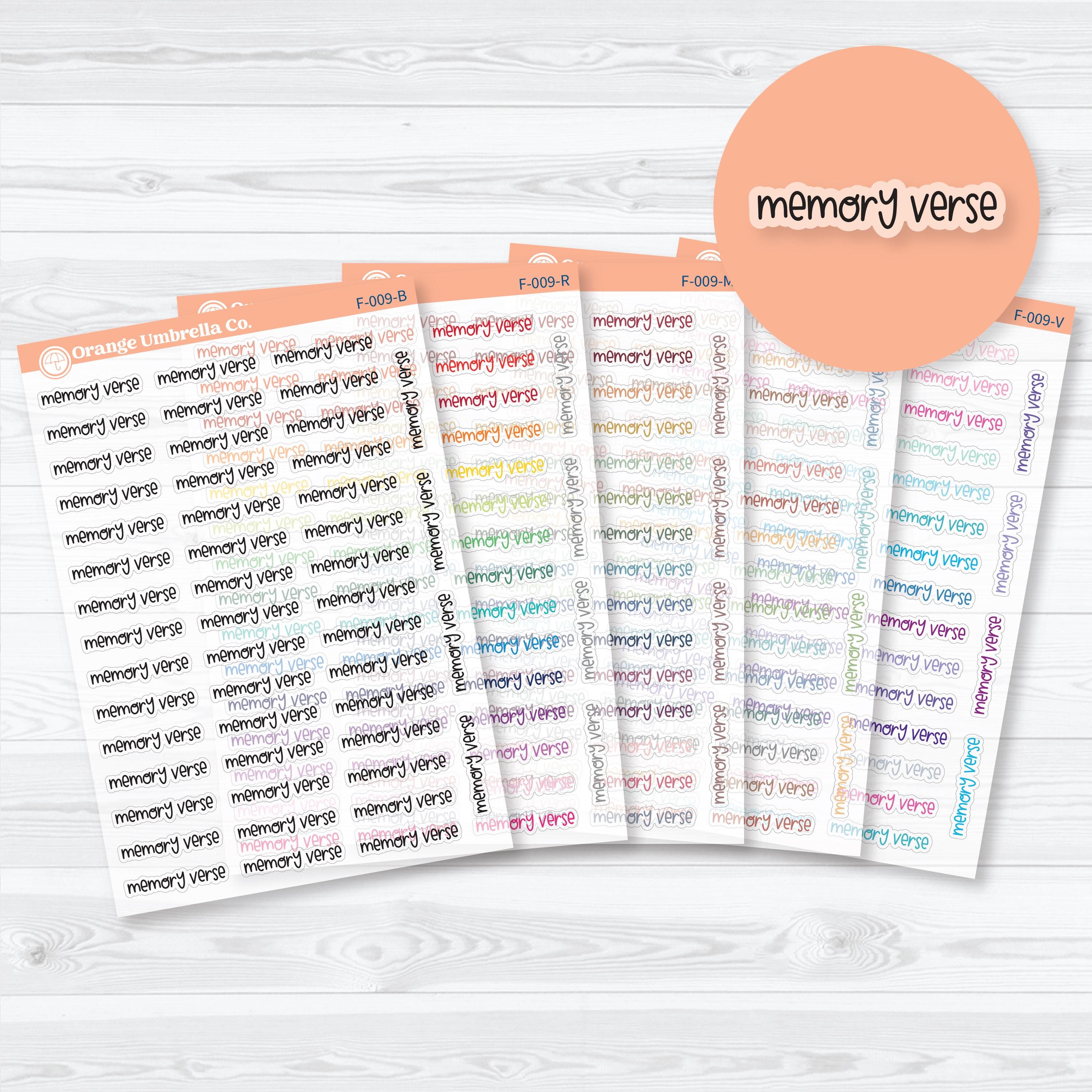 Memory verse script clear matte planner stickers in Font 21 for Bible journaling and faith planning
