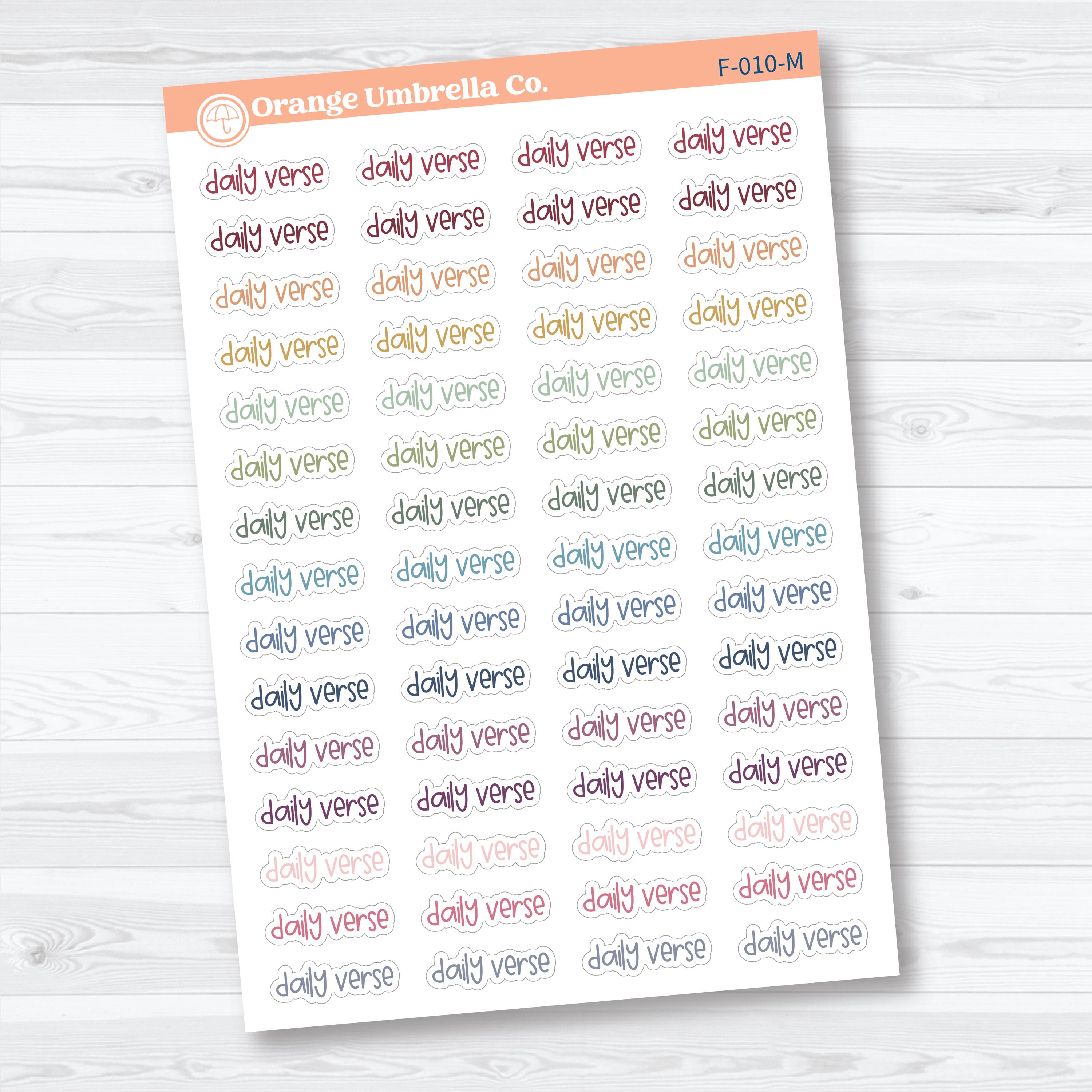 Daily Verse Script | Faith Based Planner Stickers | F-010