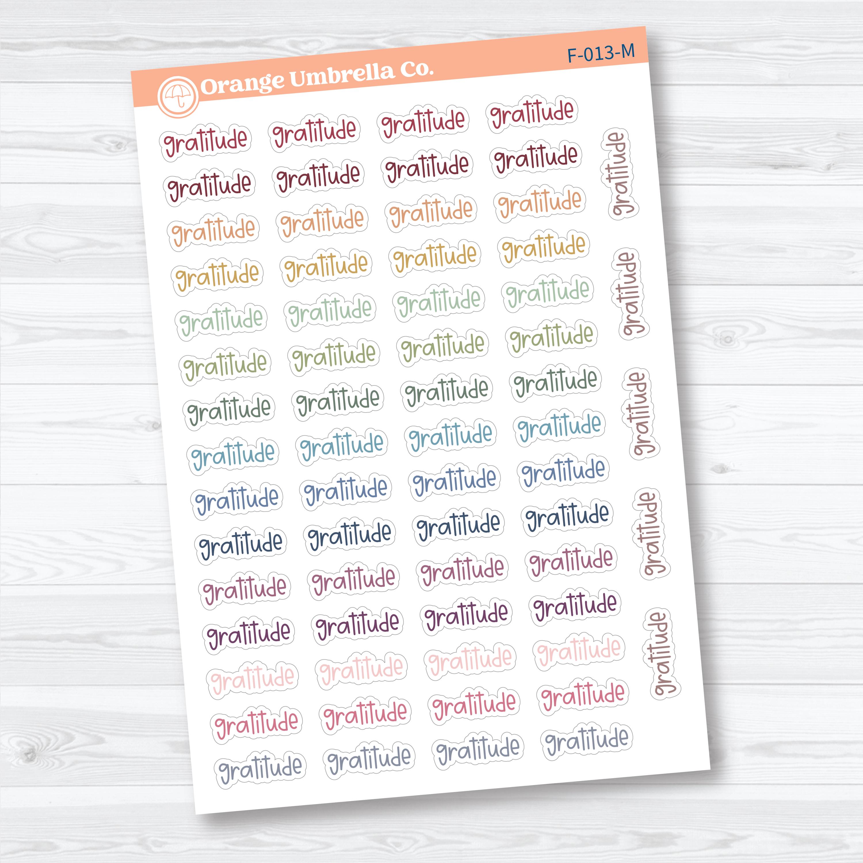 Gratitude Script | Faith Based Planner Stickers | F-013