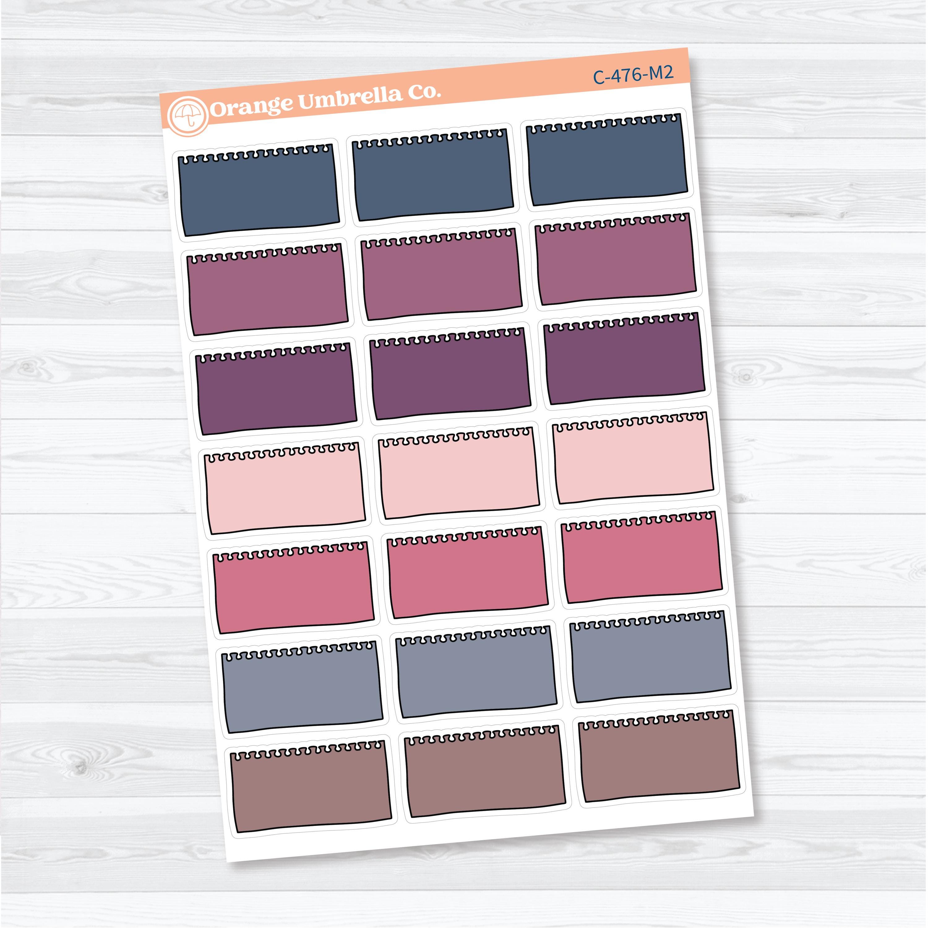 Large Torn Notebook Journaling Labels | Planner Stickers | C-476