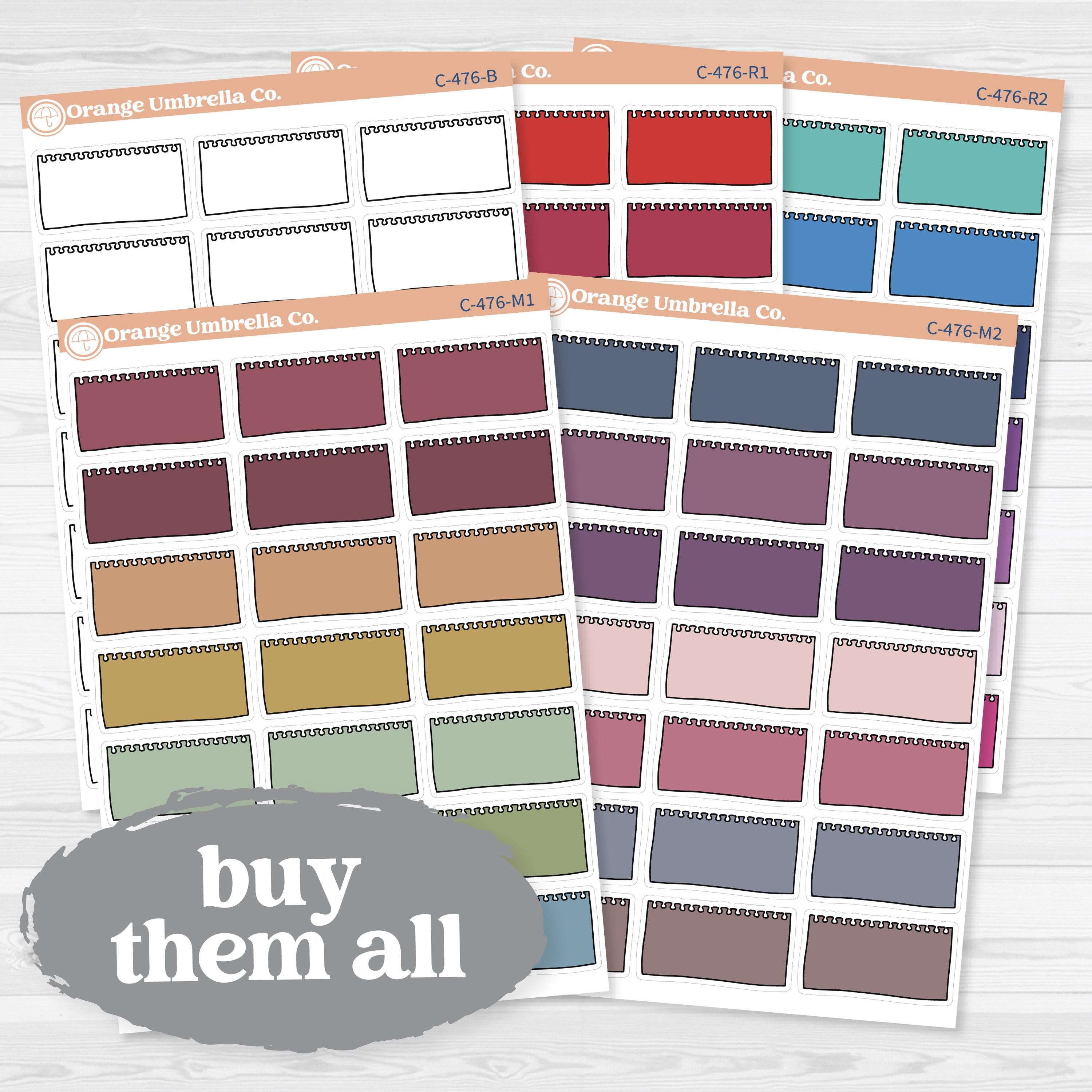 Large Torn Notebook Journaling Labels | Planner Stickers | C-476