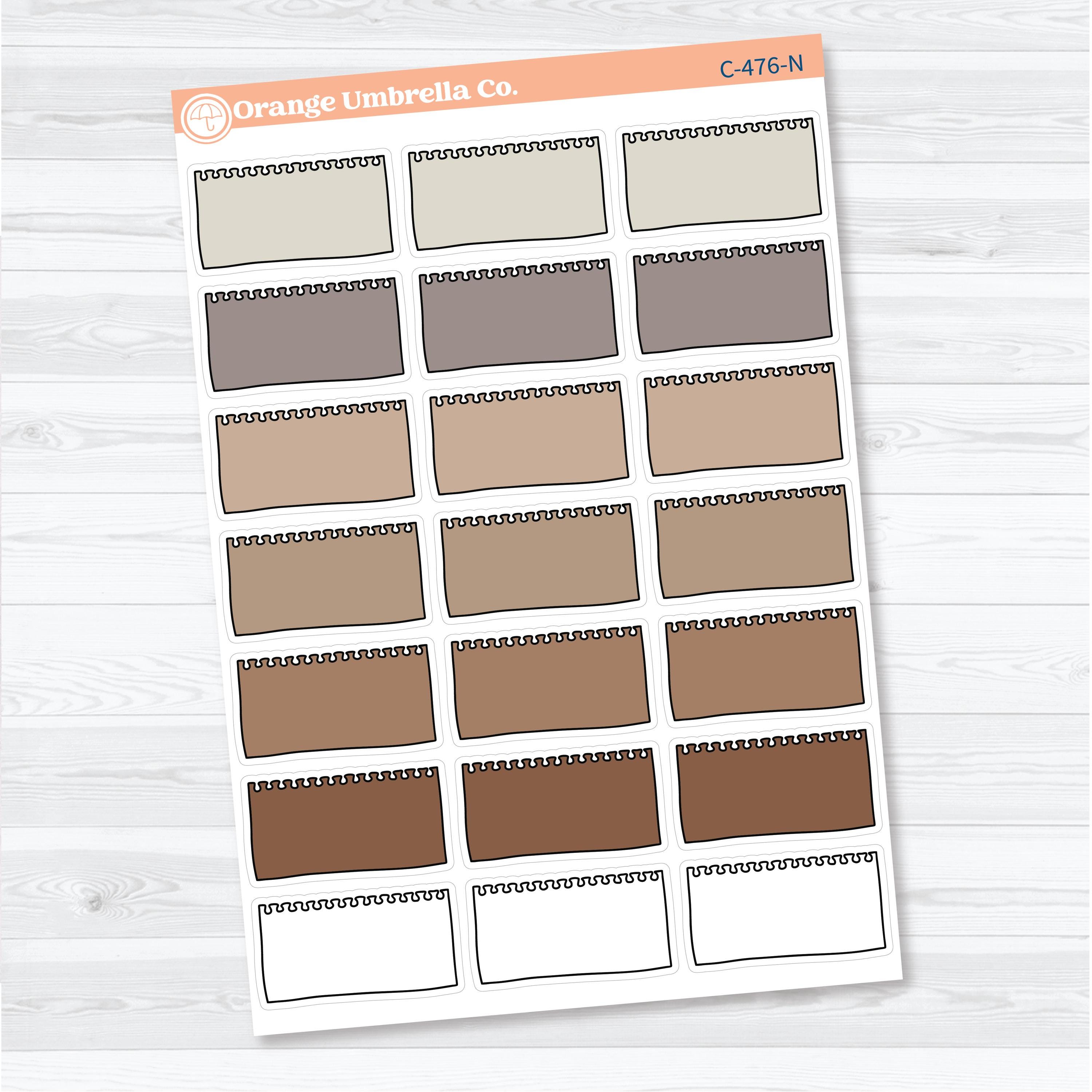 Large Torn Notebook Journaling Labels | Planner Stickers | C-476