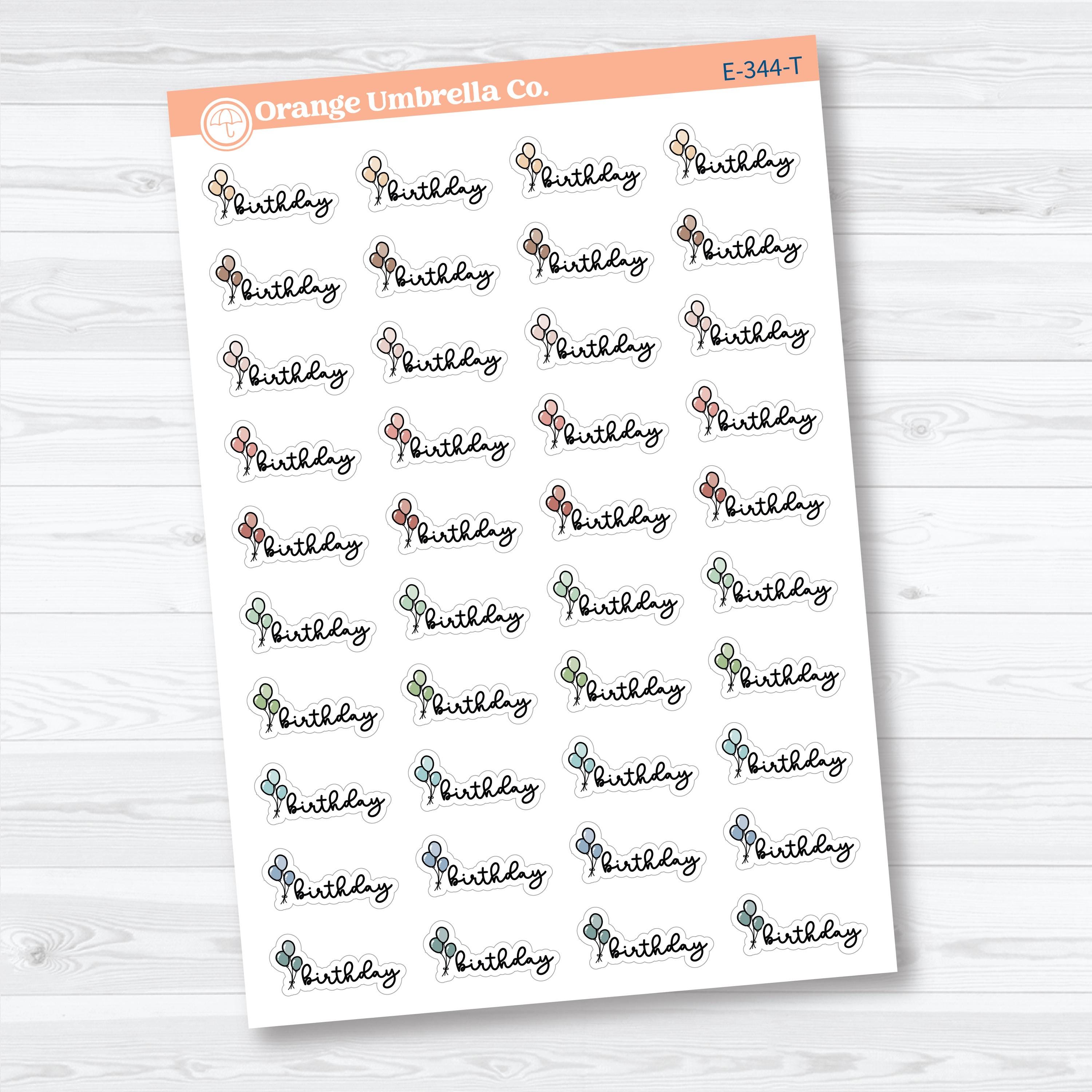 Birthday Event Label | Hand Doodled Planner Stickers | E-344