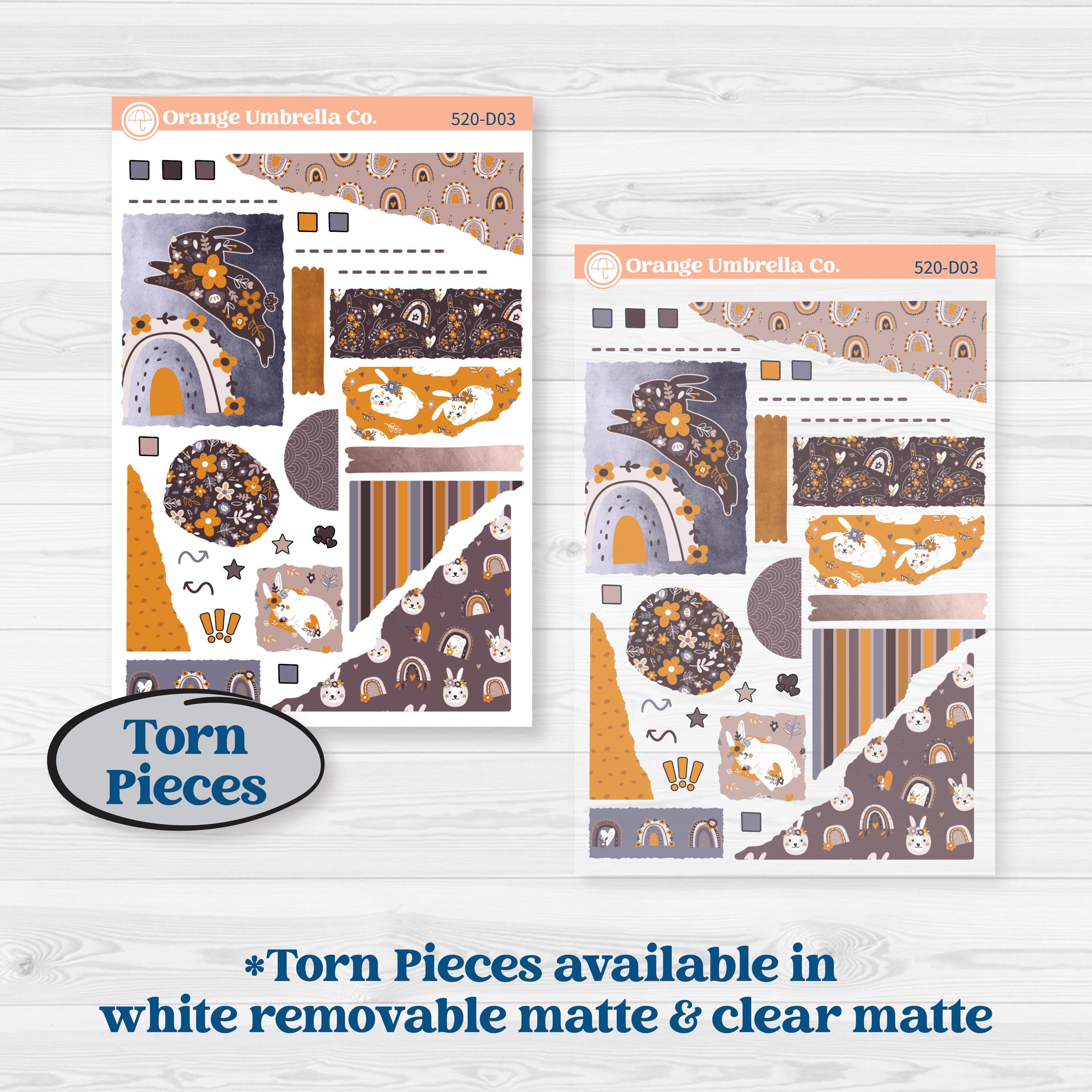 Playful Easter Bunnies | Journaling or Scrapbooking Kit | Creative Junk Journal Planner Stickers | Bunny Hop | KIT-520-D