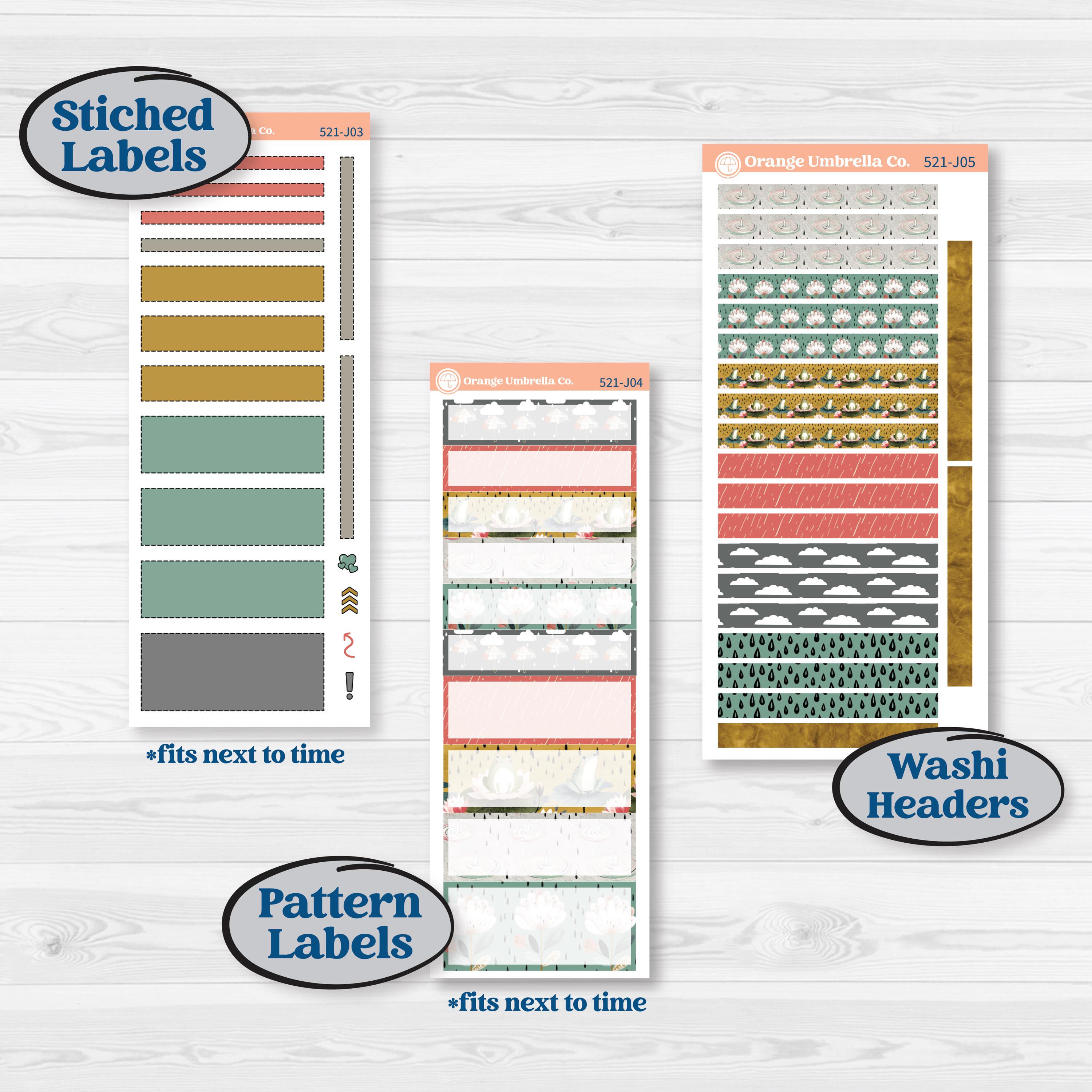 Rainy Day | A5 Daily Duo Planner Kit Stickers | Stellas Umbrella | KIT-521-J