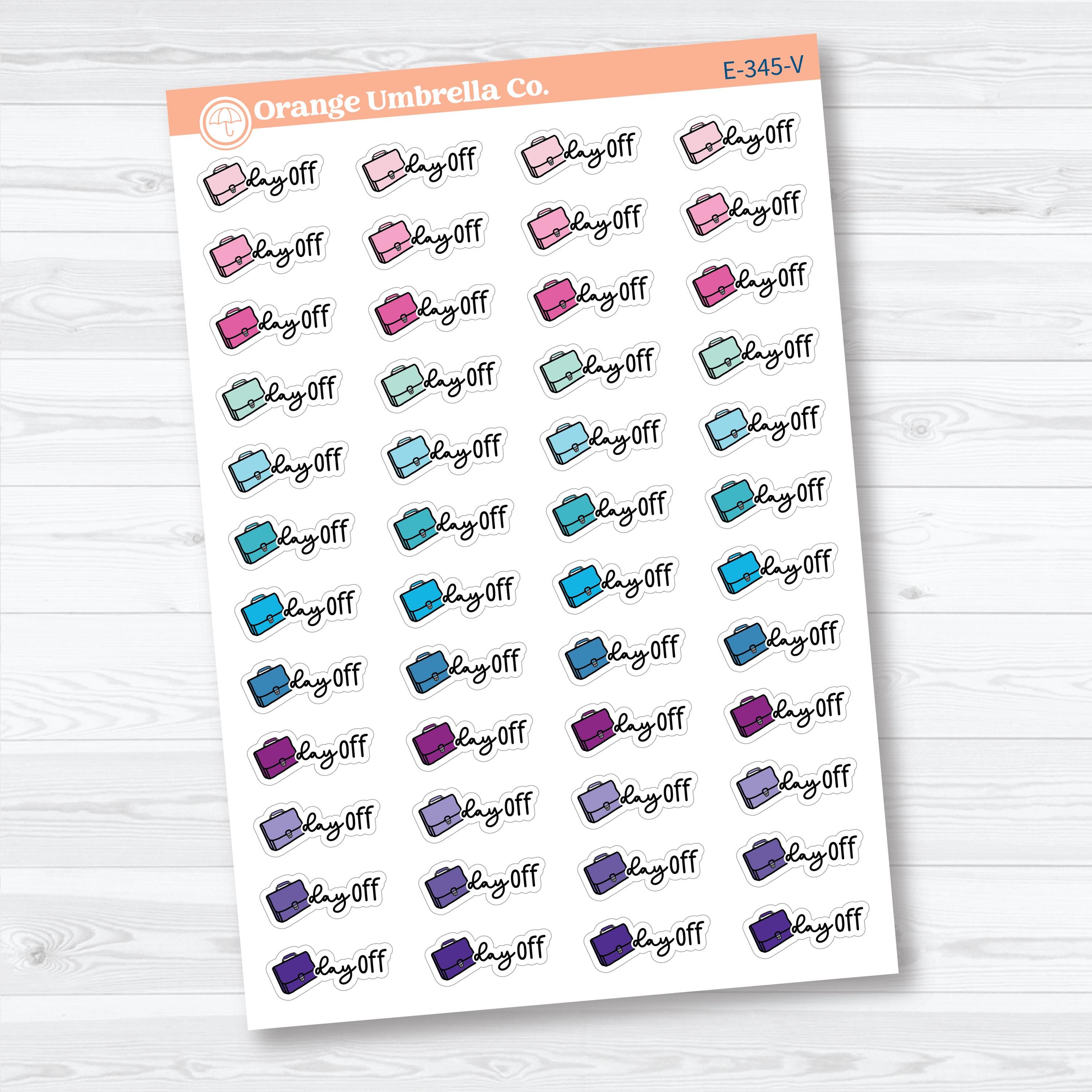 Day Off Event Labels | Hand Doodled Planner Stickers | F18 | E-345