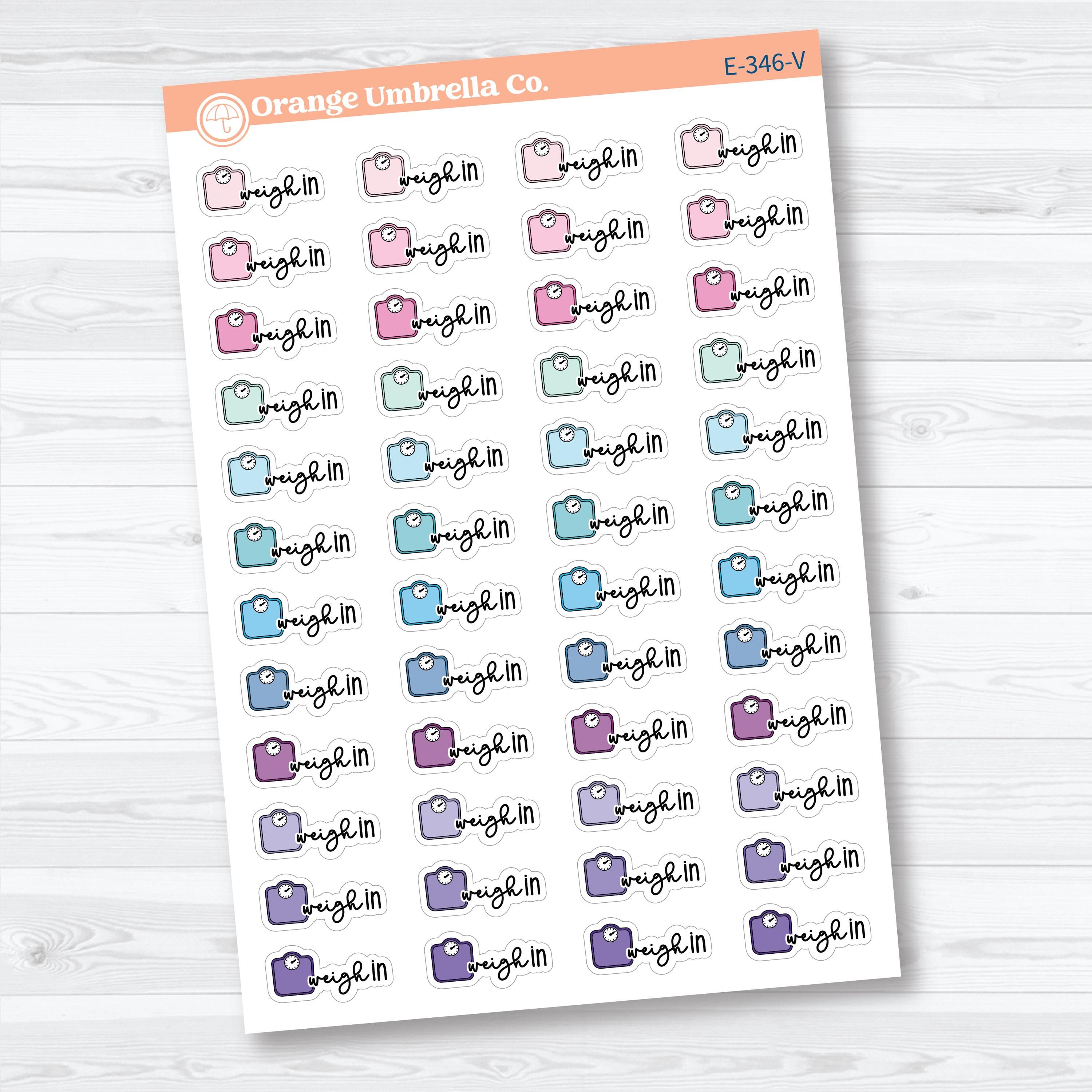 Weigh In Event Labels | Hand Doodled Planner Stickers | F18 | E-346