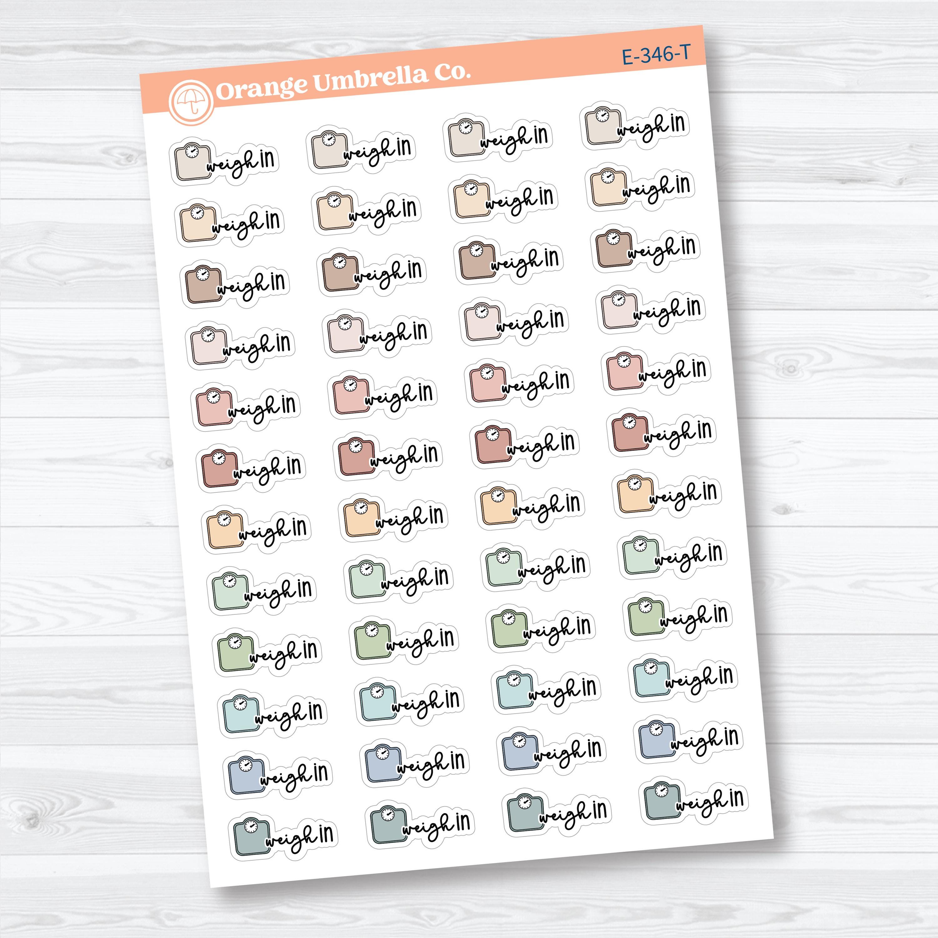 Weigh In Event Labels | Hand Doodled Planner Stickers | F18 | E-346