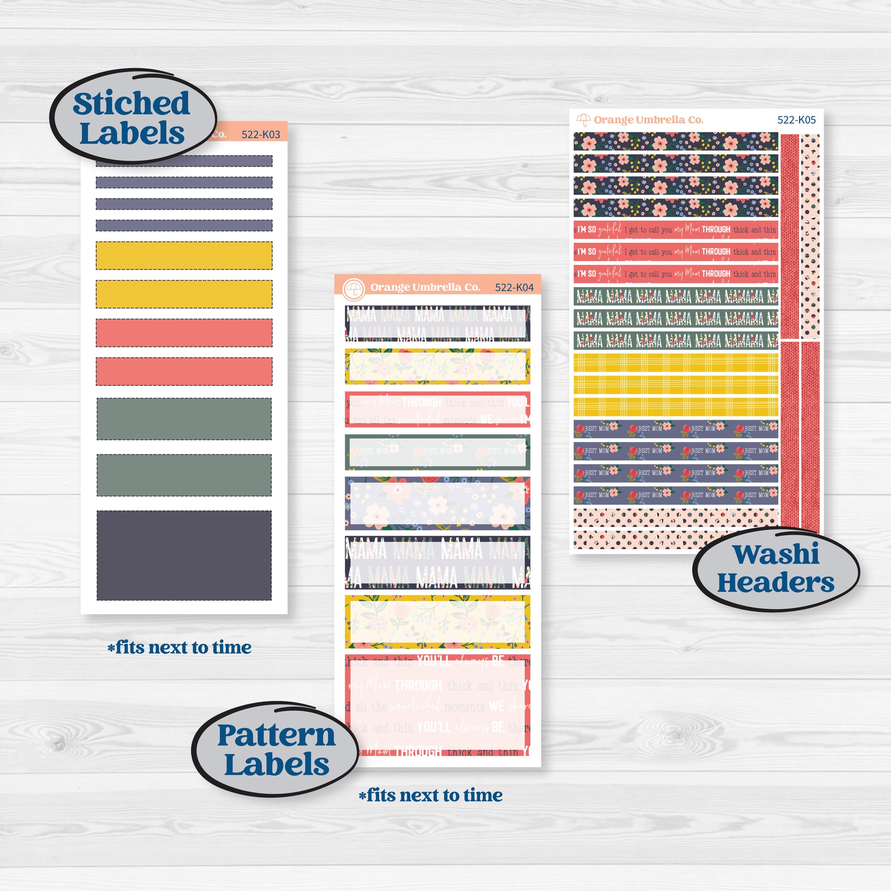 Mother’s Day | 7x9 Erin Condren Daily Duo Planner Kit Stickers | Best Mom | KIT-522-K