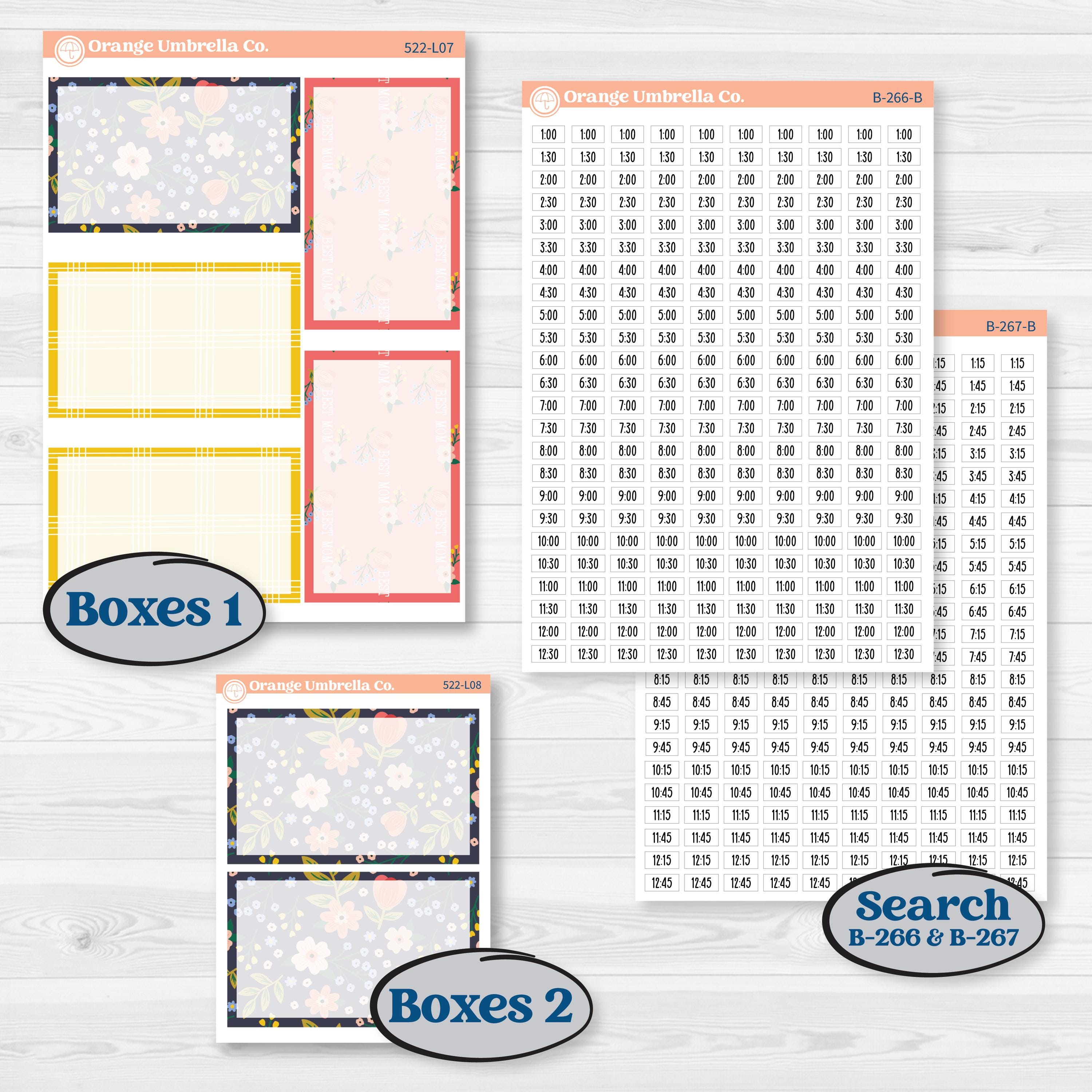 Mother’s Day | 7x9 Plum Daily Planner Kit Stickers | Best Mom | KIT-522-L