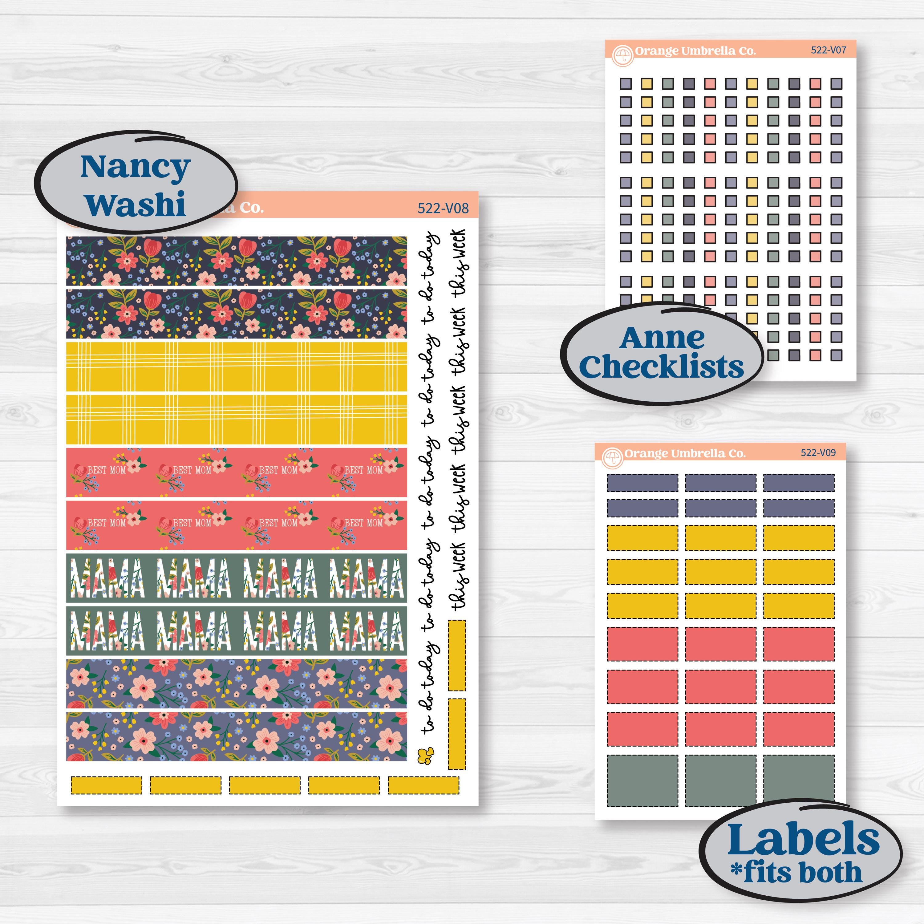 Mother’s Day | Laurel Denise Nancy Large & Anne Large Planner Kit Stickers | Best Mom | KIT-522-V