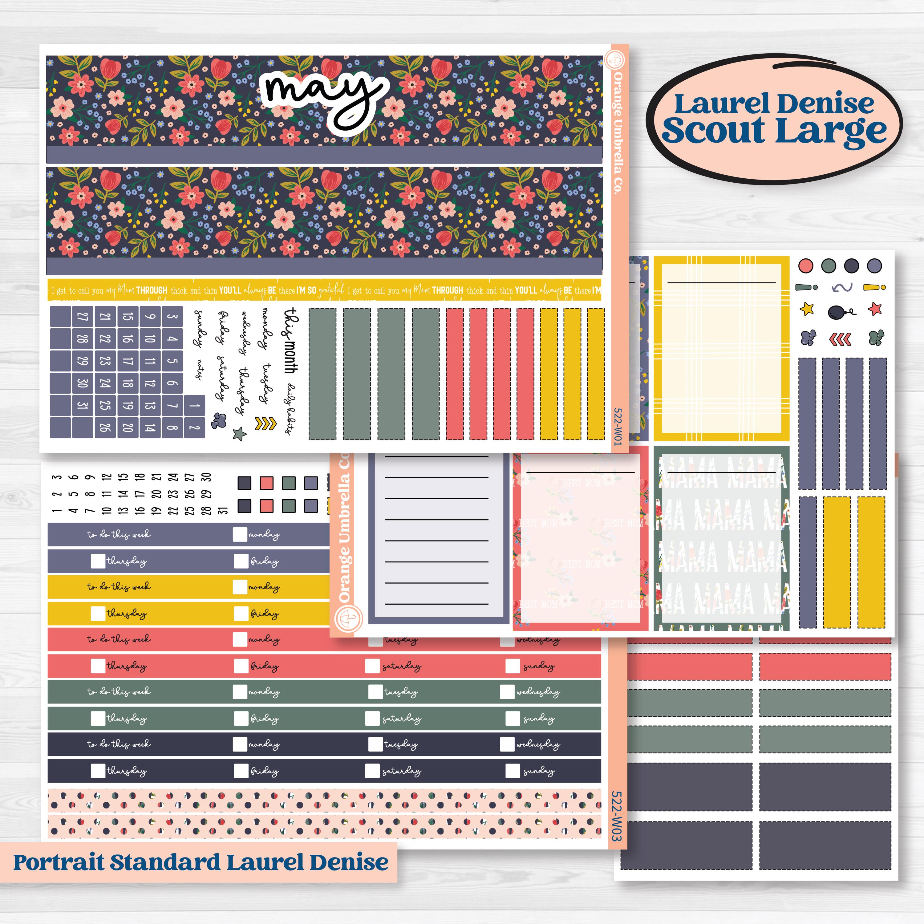Mother’s Day | Laurel Denise Scout Large Planner Kit Stickers | Best Mom | KIT-522-W