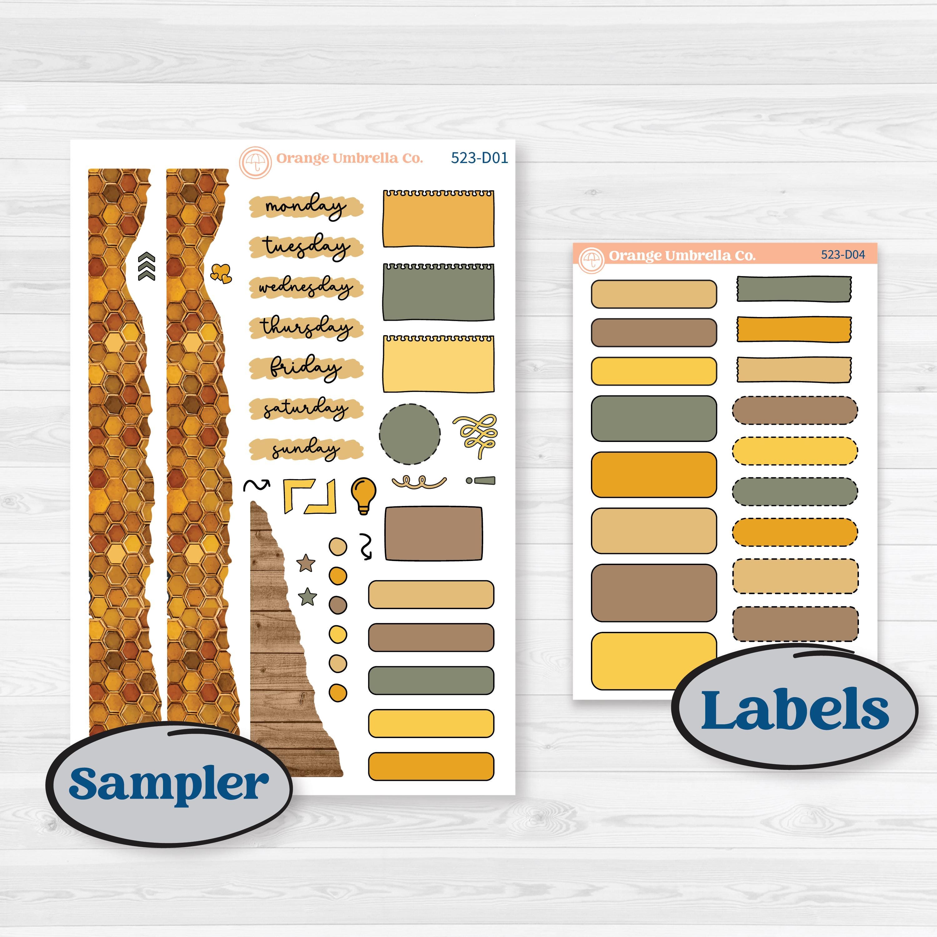Honeybee Garden | Journaling or Scrapbooking Kit | Creative Junk Journal Planner Stickers | Bumble | KIT-523-D