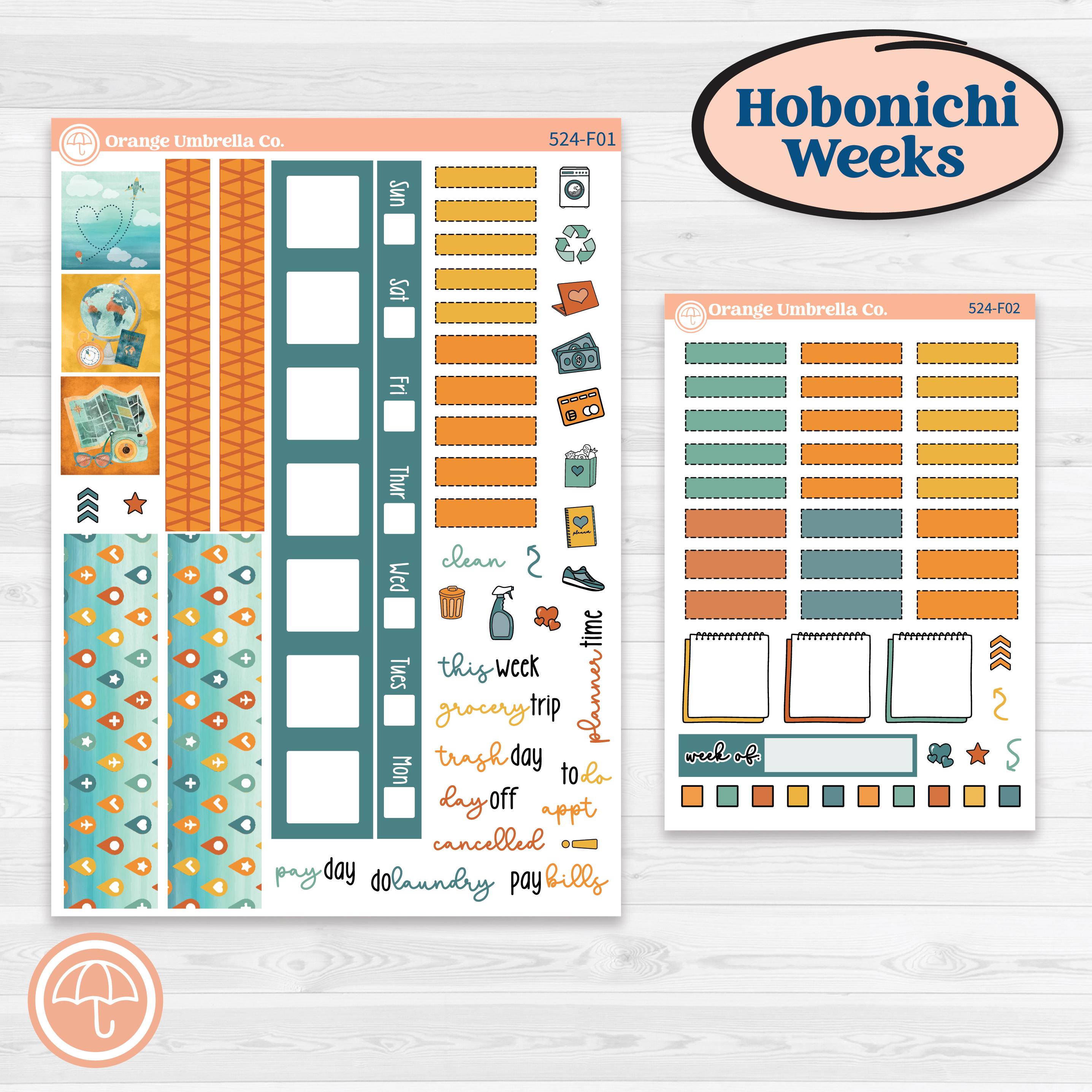 Summer Road Trip | Hobonichi Weeks Weekly Planner Kit Stickers | Road Less Traveled | KIT-524-F