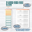 Summer Road Trip | Plum Vertical Priorities 7x9 Planner Kit Stickers | Road Less Traveled | KIT-524-H