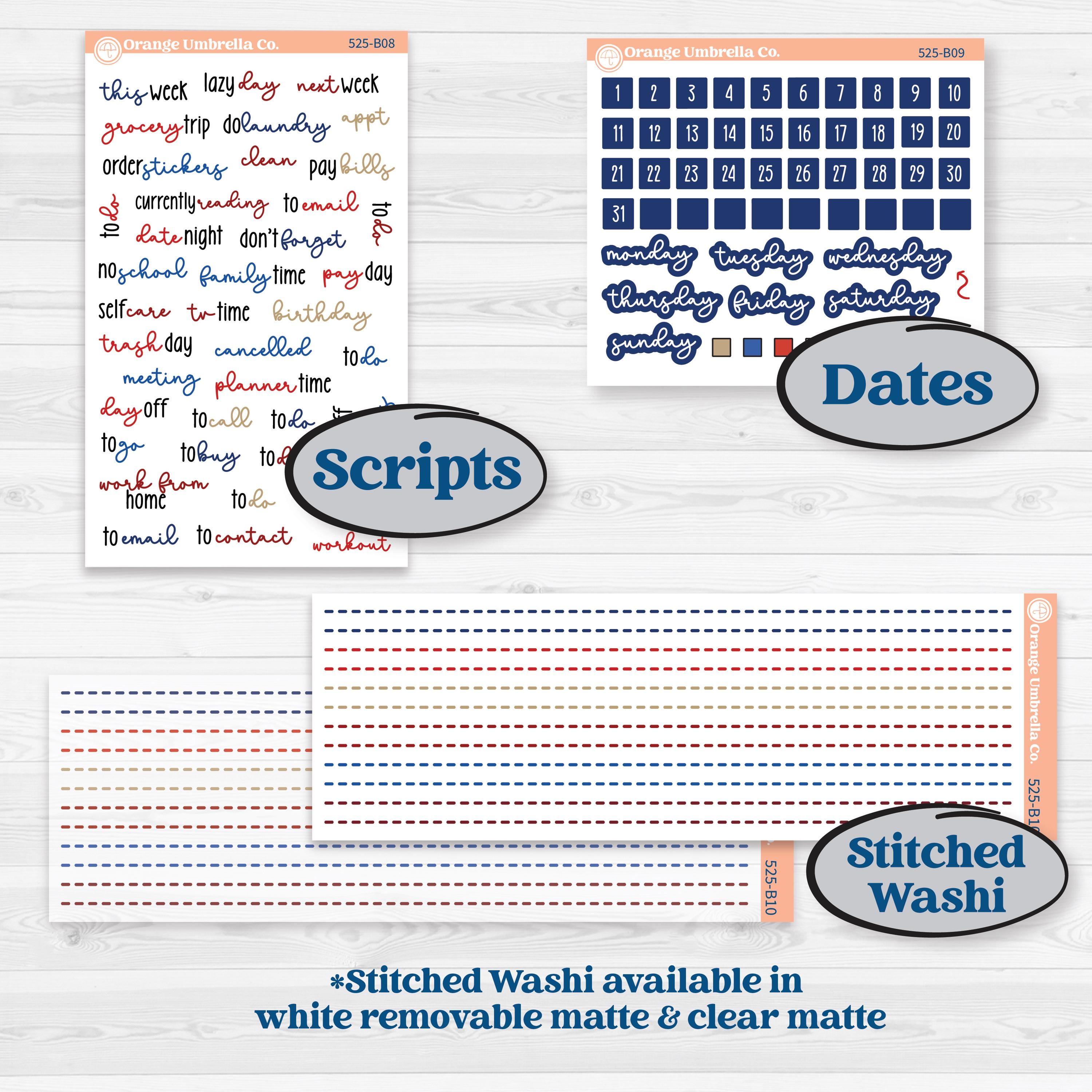 Memorial Day Kit | Weekly Add-On Planner Kit Stickers | Arlington | KIT-525-B