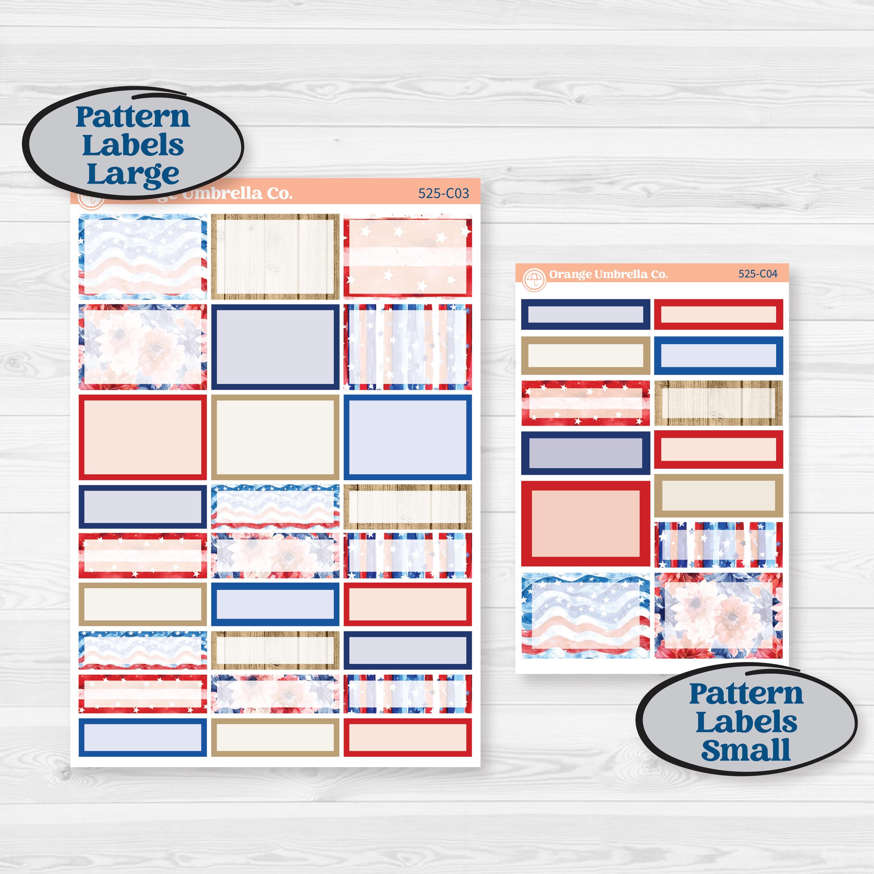 Memorial Day Kit | Weekly Add-On Labels Planner Kit Stickers | Arlington | KIT-525-C
