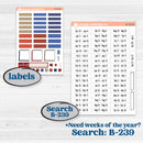 Memorial Day Kit | Hobonichi Weeks Weekly Planner Kit Stickers | Arlington | KIT-525-F